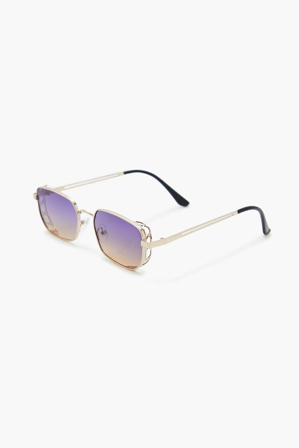 Mens Classic Logo Acetate Rectangle Sunglasses Product Image