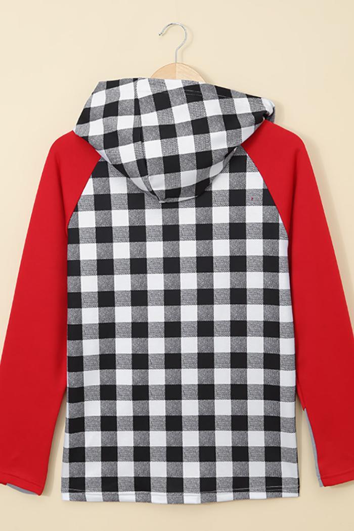 Christmas Tree Plaid Hoodie Product Image