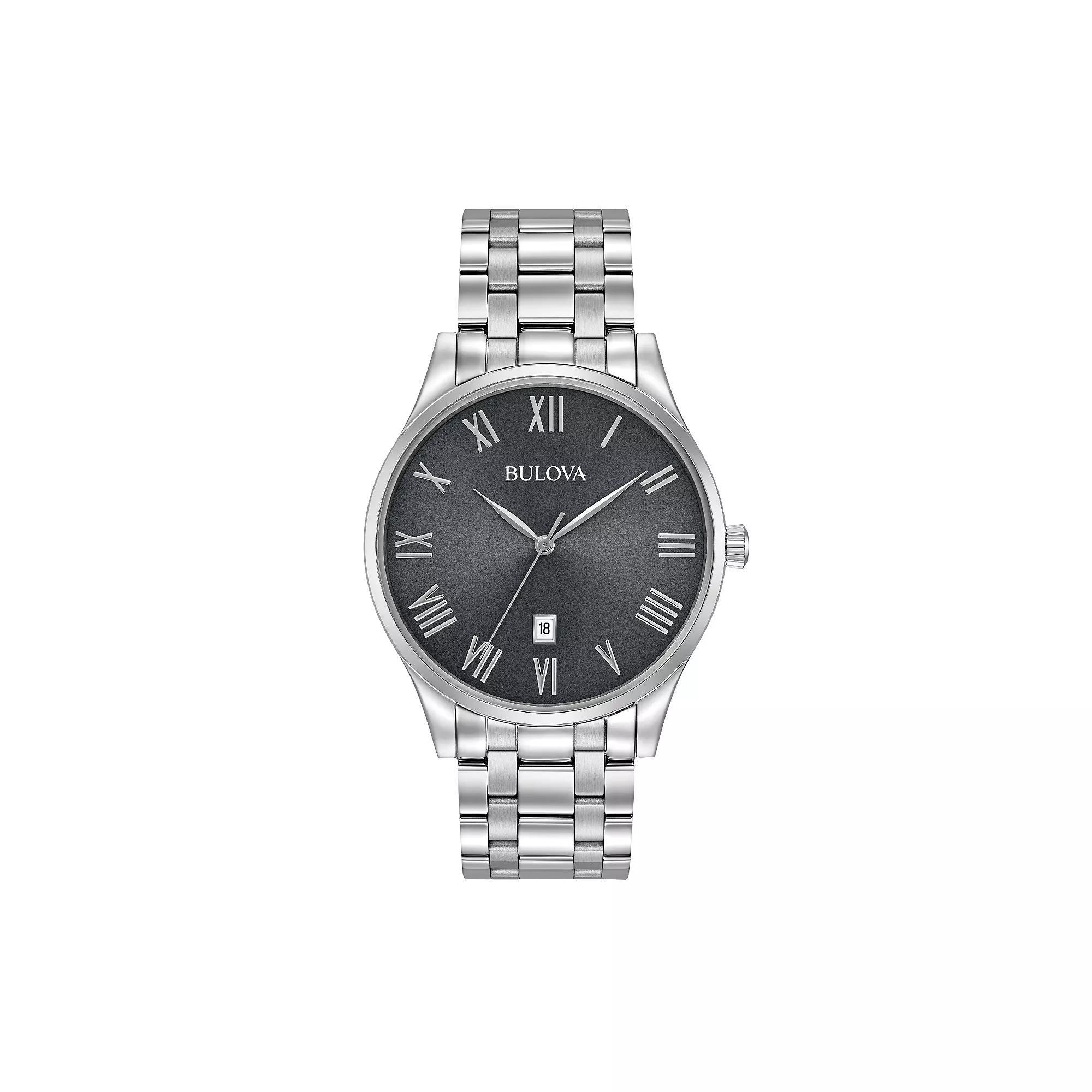 Bulova Mens Classic Stainless Steel Watch - 96B261, Silver Tone Product Image