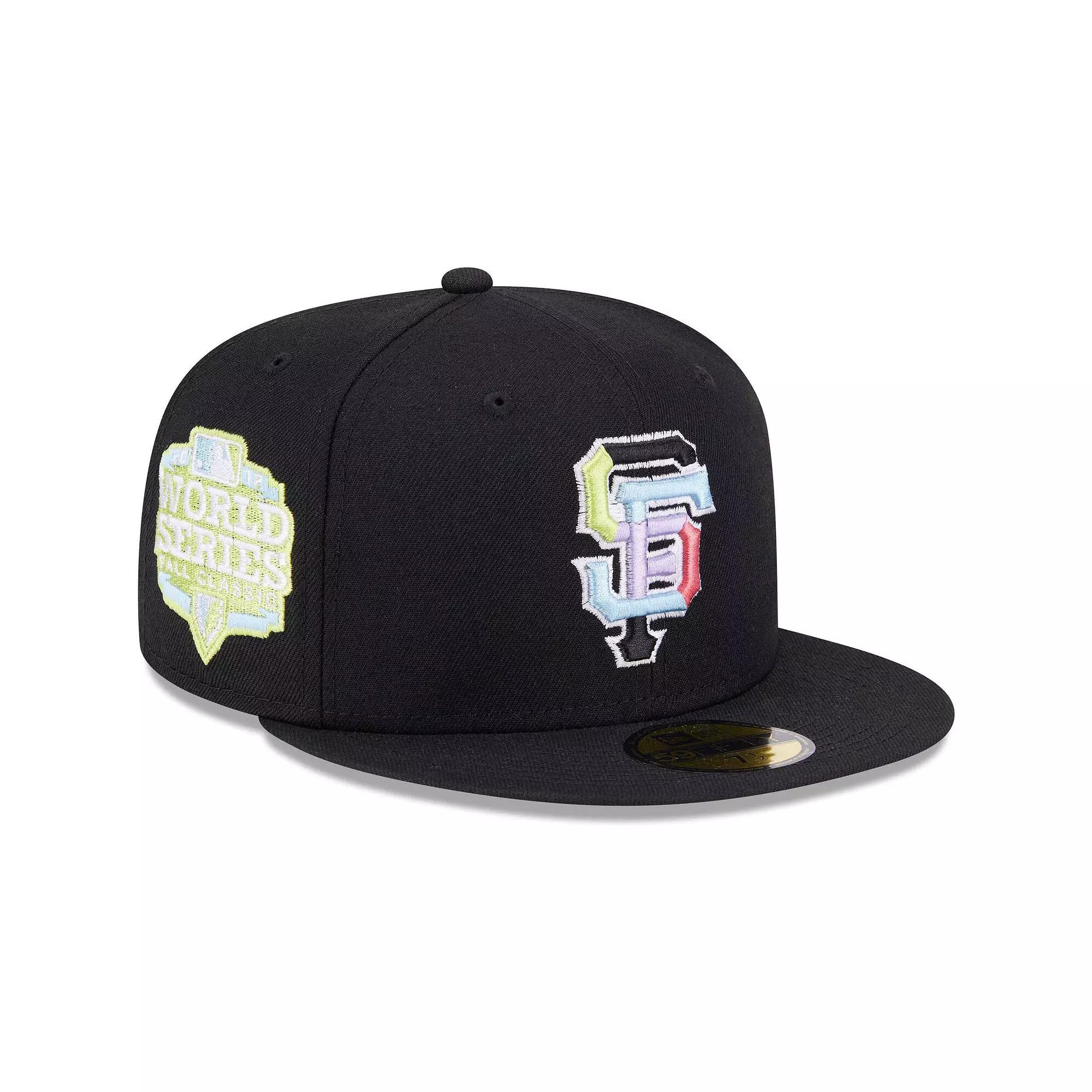 Men's New Era Black San Francisco Giants Multi-Color Pack 59FIFTY Fitted Hat, Size: 7 1/2 Product Image