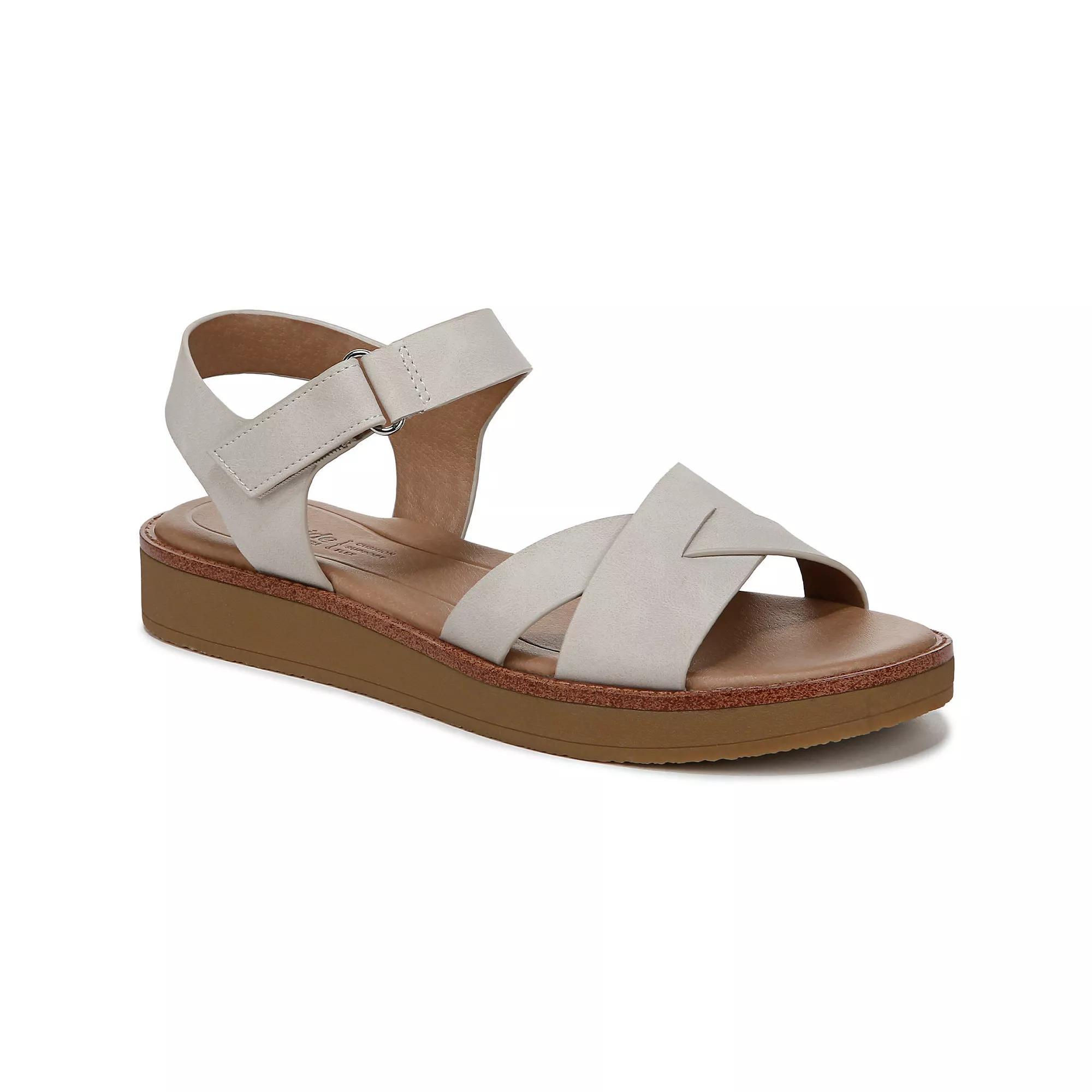 LifeStride Wren Womens Strappy Sandals Grey Faux Leather Product Image