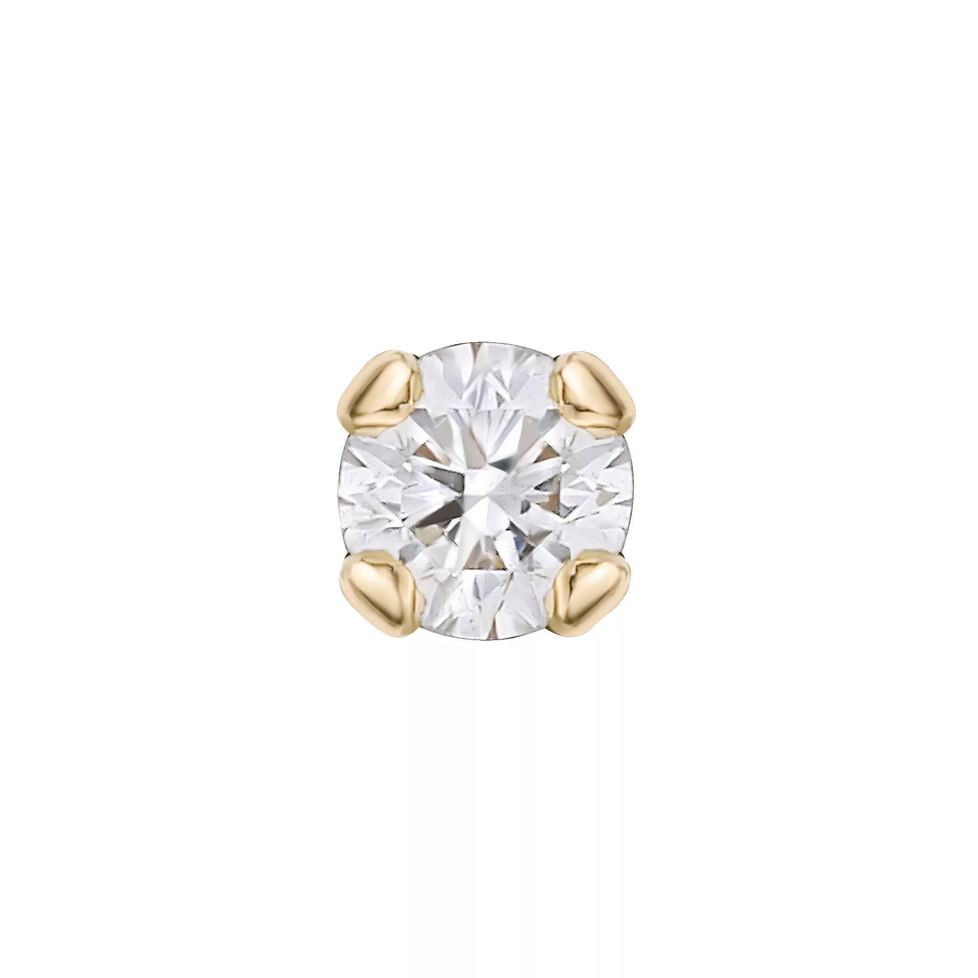 Lila Moon 14k Gold Lab Grown Diamond Accent Straight Nose Ring, Women's Product Image