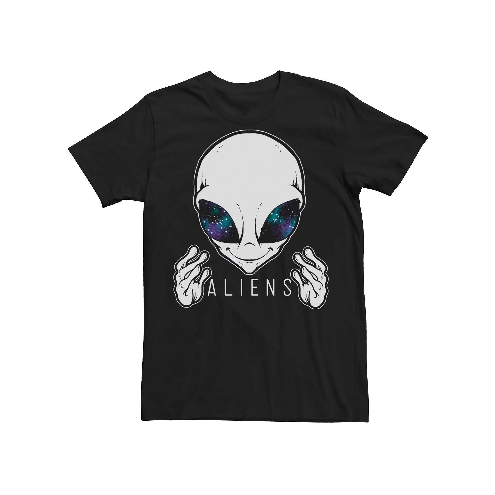 Mens Alien Galaxy Eyes Graphic Tee Product Image