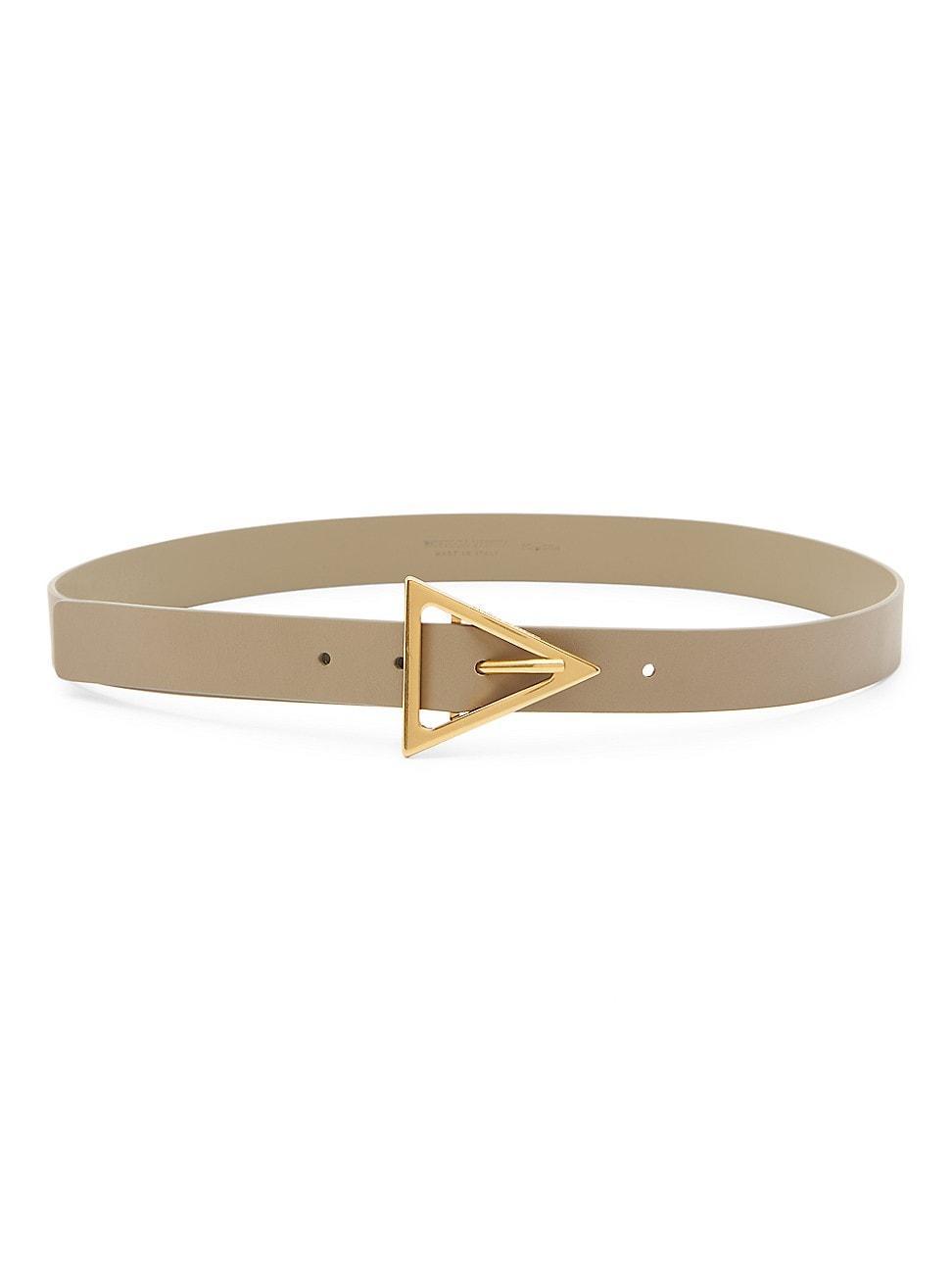 Womens Triangle-Buckle Leather Belt Product Image