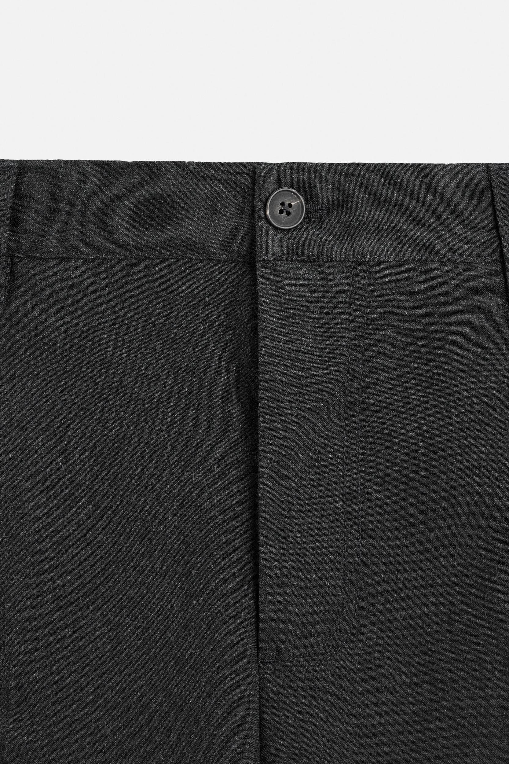 VISCOSE BLEND STRAIGHT FIT PANTS Product Image