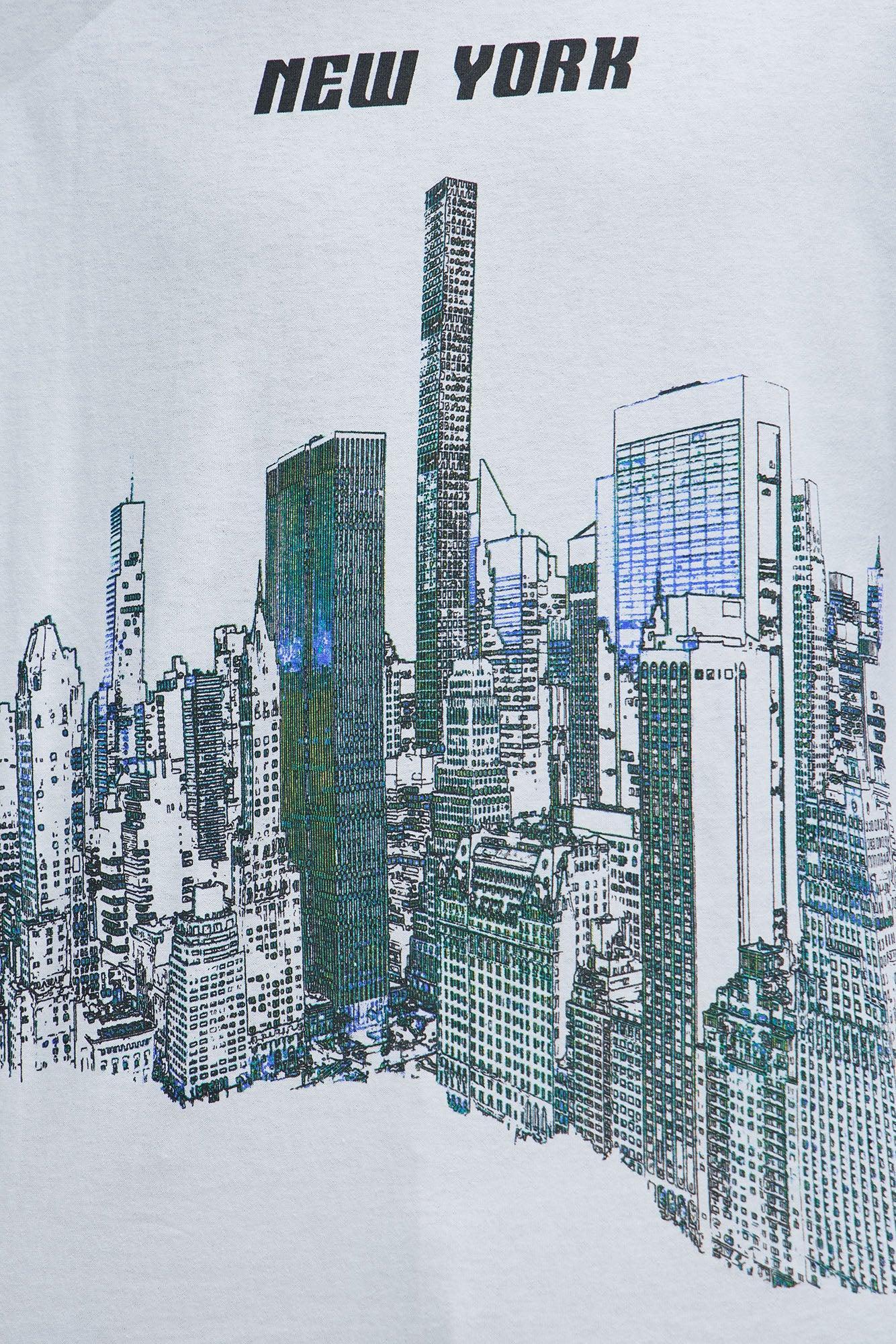 Sketch Of New York City Short Sleeve Tee - White Product Image