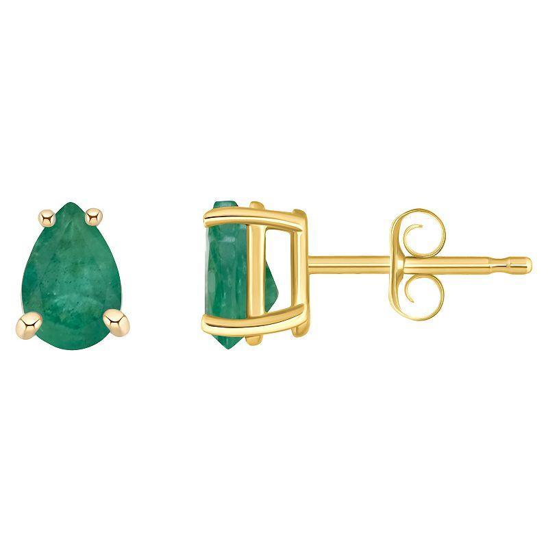 Celebration Gems 14k Gold Pear Shaped Sapphire Stud Earrings, Women's, 14k Whgold Product Image