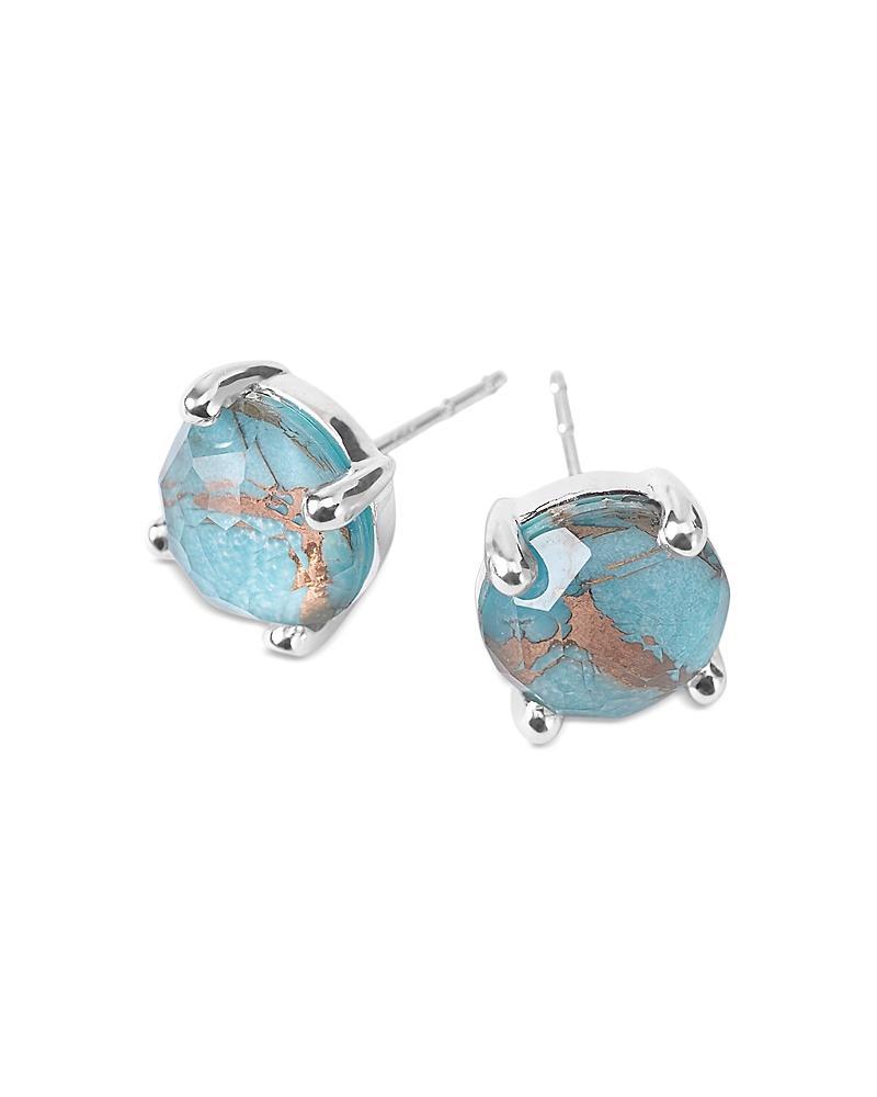 Ippolita Sterling Silver Rock Candy Bronze Turquoise Composite & Rock Crystal Doublet Stud Earrings Product Image
