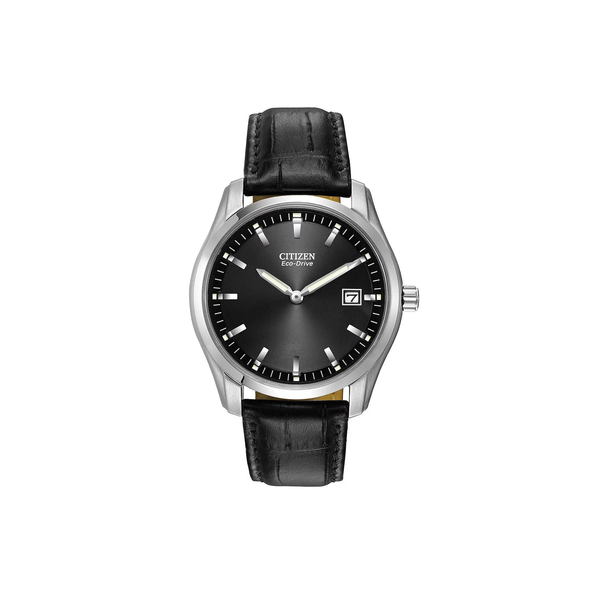 Citizen Eco-Drive Mens Leather Watch - AU1040-08E, Black Product Image
