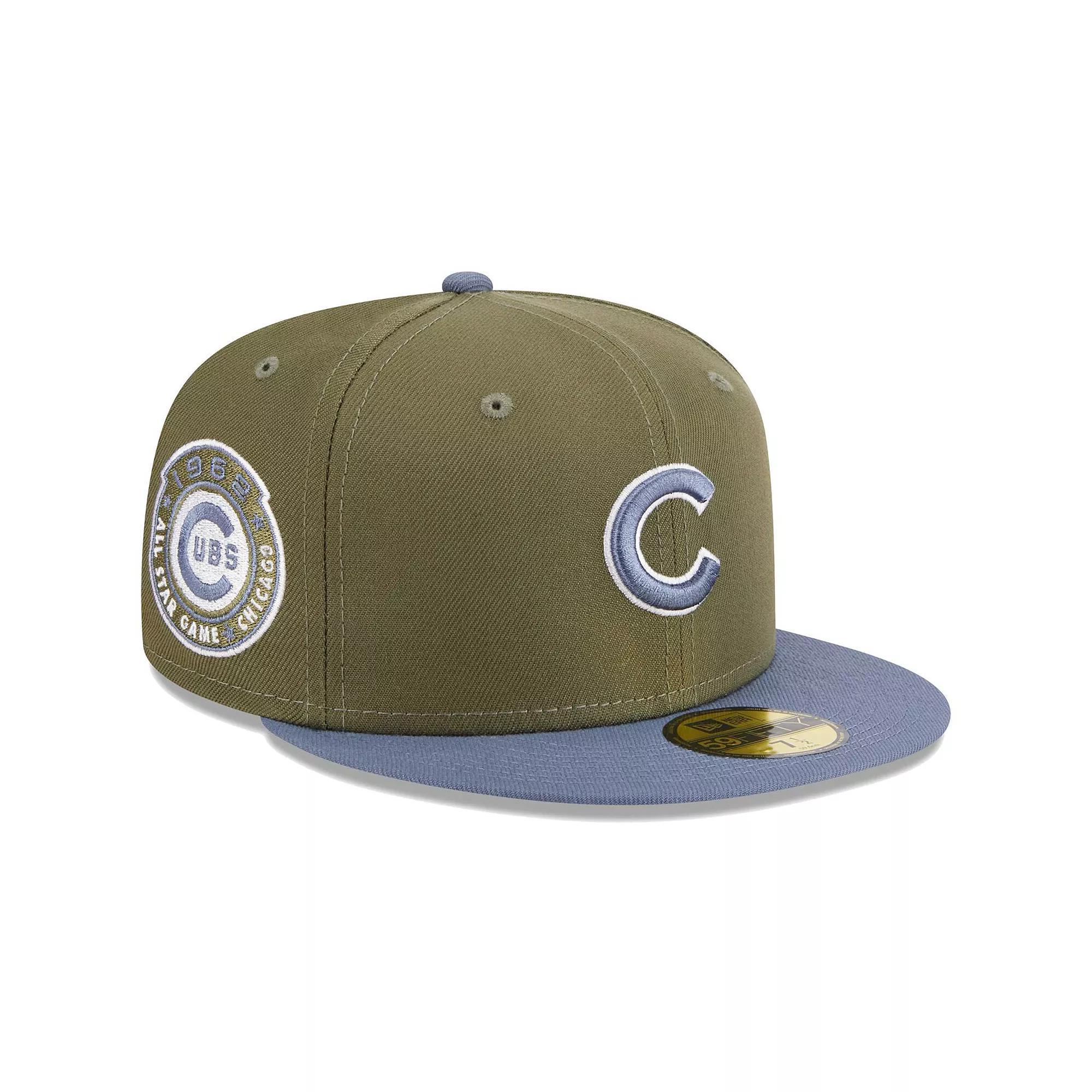 Mens New Era Olive/Blue Chicago Cubs 59FIFTY Fitted Hat Product Image