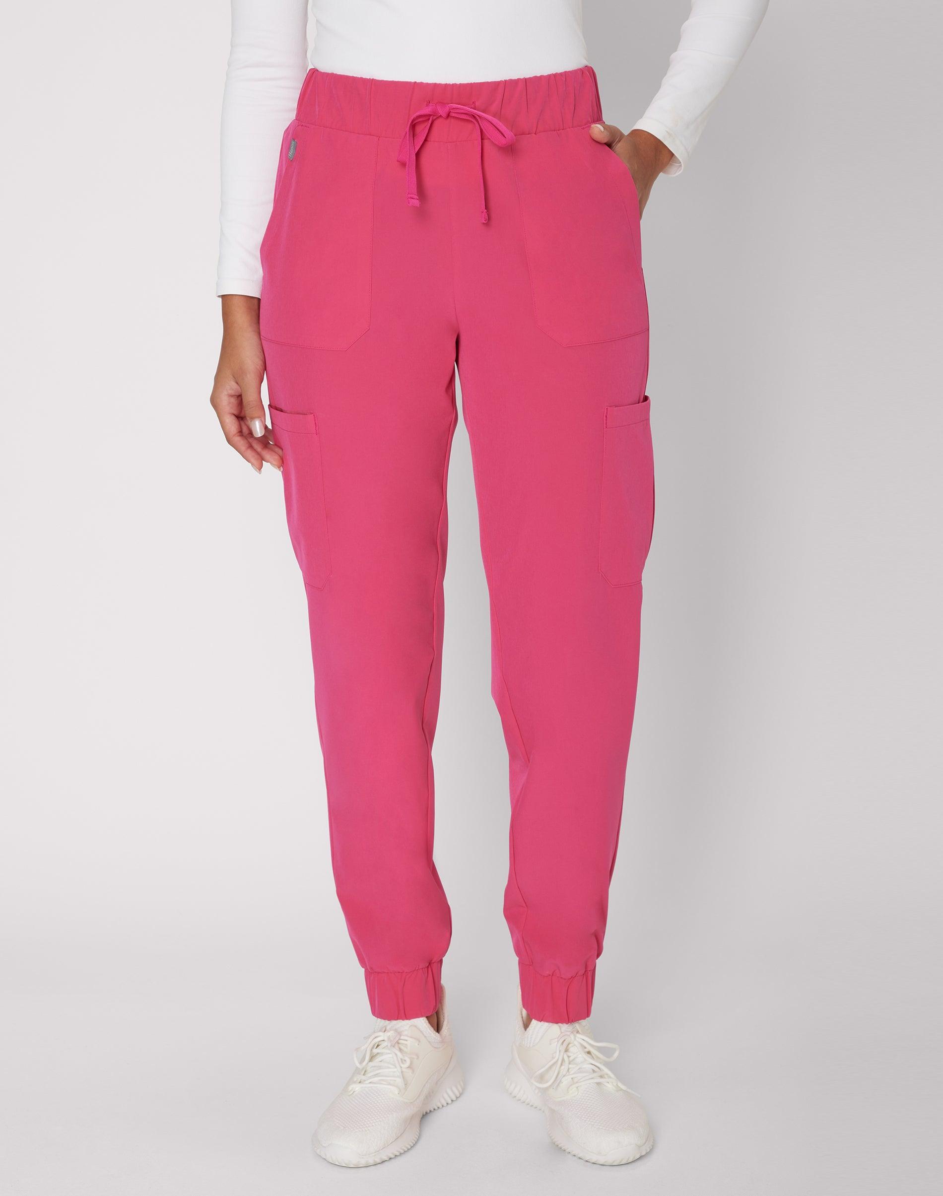 Hanes Comfort Fit Scrubs Womens Scrub Joggers Afternoon Burgundy 3XL Product Image