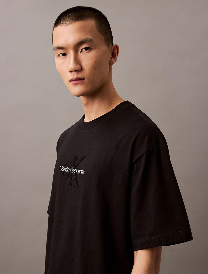 Monogram Logo Flocked Graphic Relaxed T-Shirt Product Image