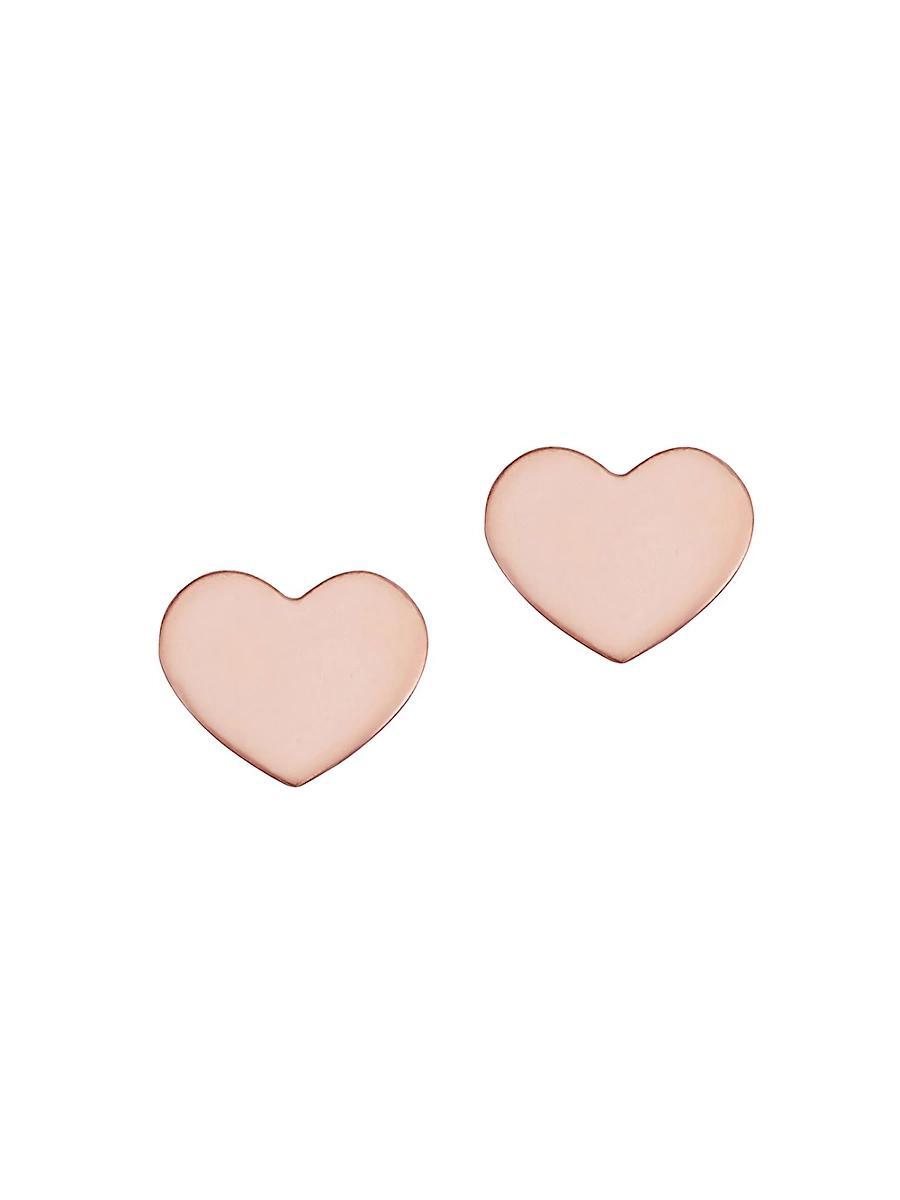 Womens 14K Rose Gold Cupid Studs Product Image
