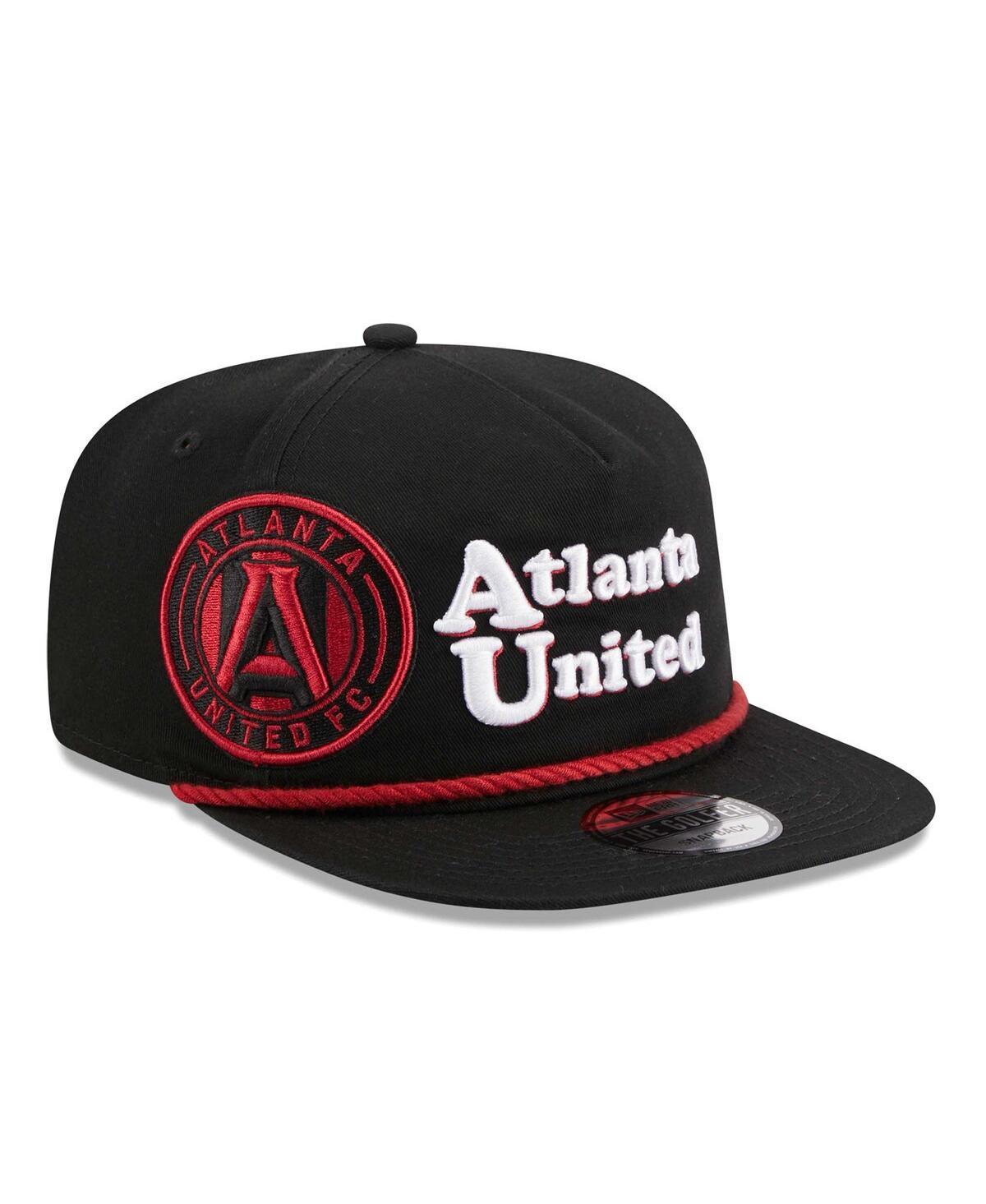Mens New Era Black Atlanta United FC Heritage The Golfer Snapback Hat Product Image