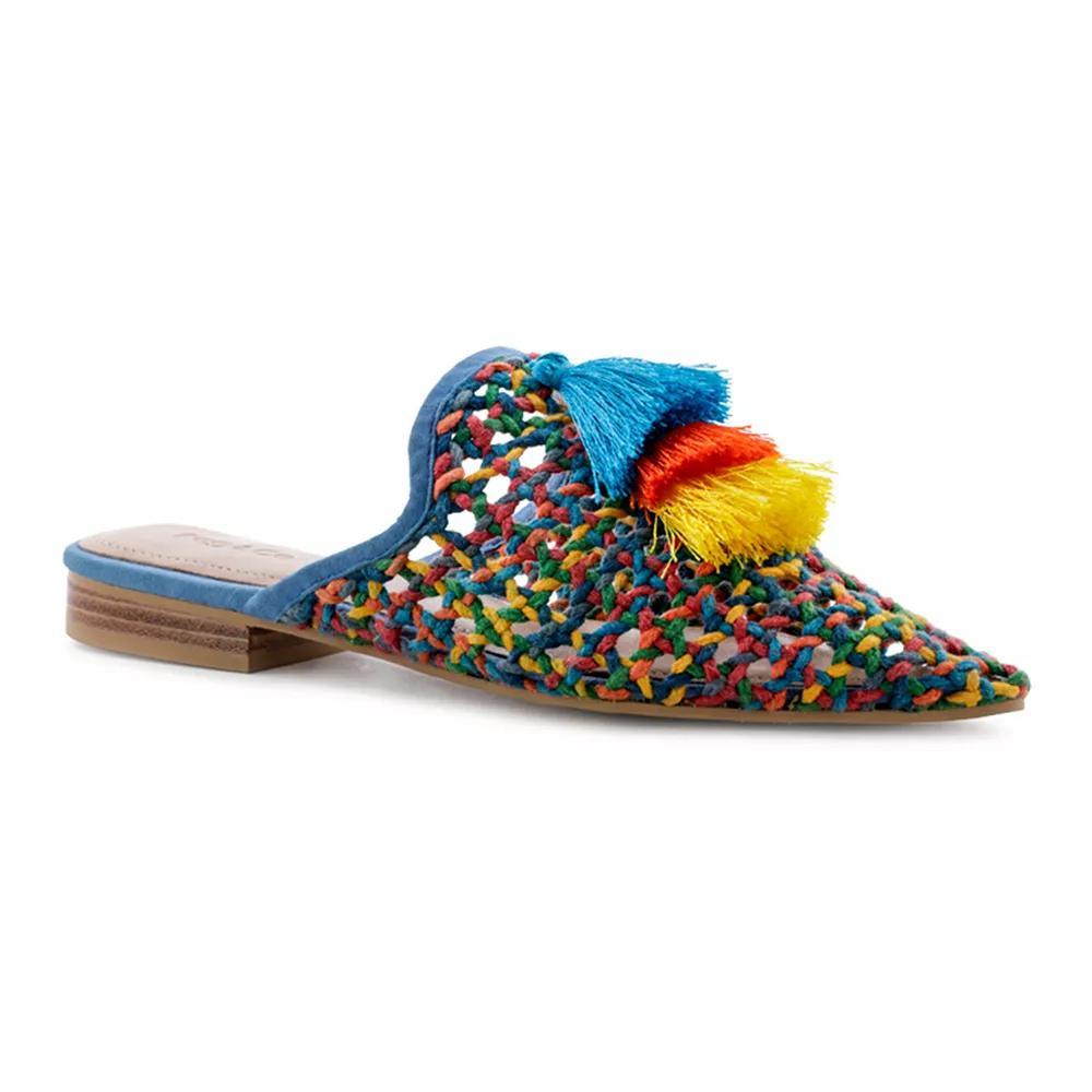 Rag & Co Zooey Women's Colorful Woven Mules, Size: 6, Rainbow Product Image