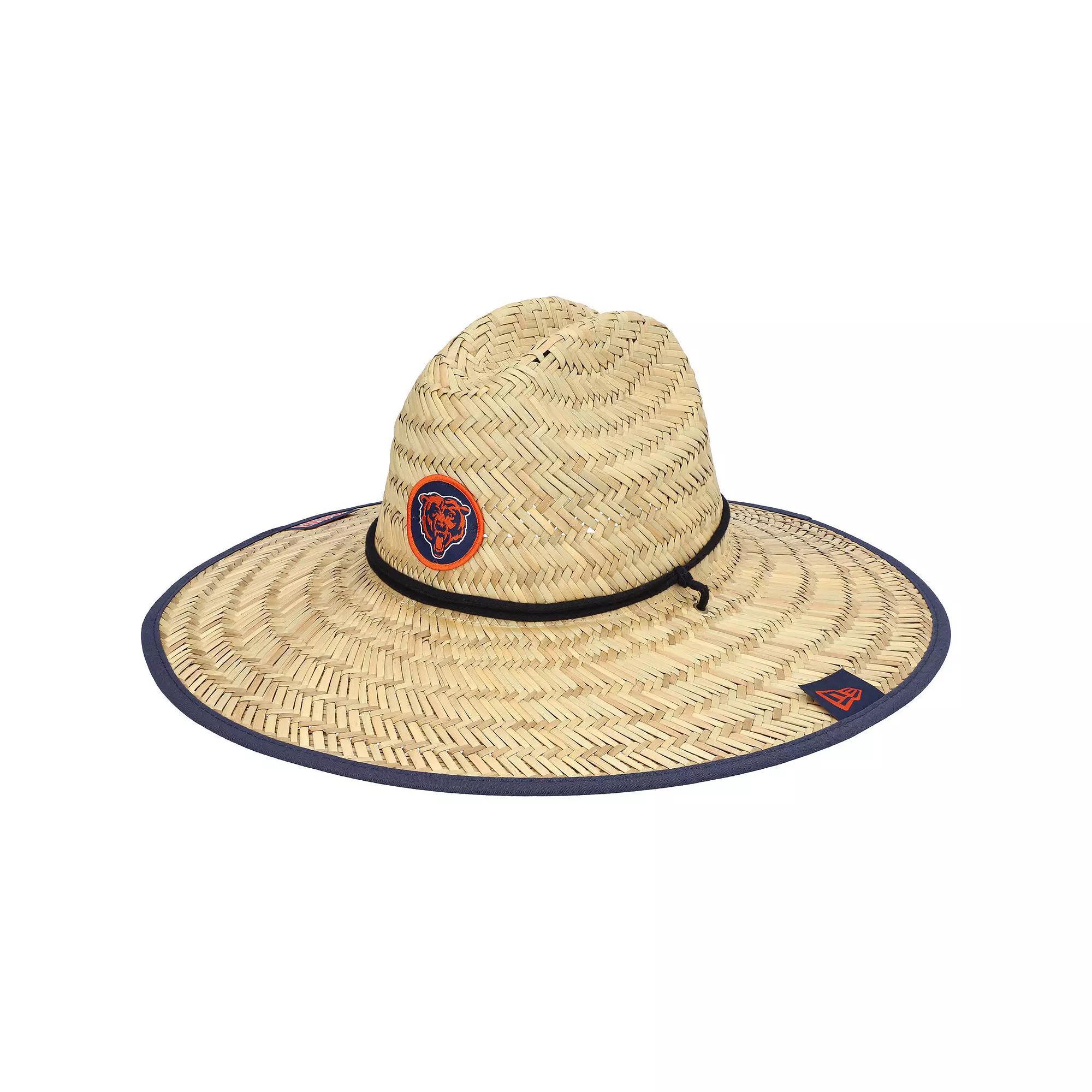 Men's New Era Natural Chicago Bears 2021 NFL Training Camp Official Straw Lifeguard Hat, Beige Product Image