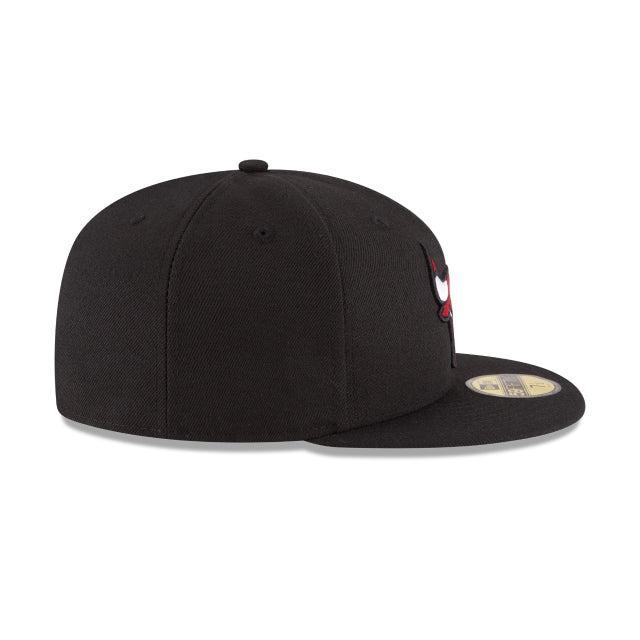 Chicago Bulls Team Color Black 59FIFTY Fitted Hat Male Product Image