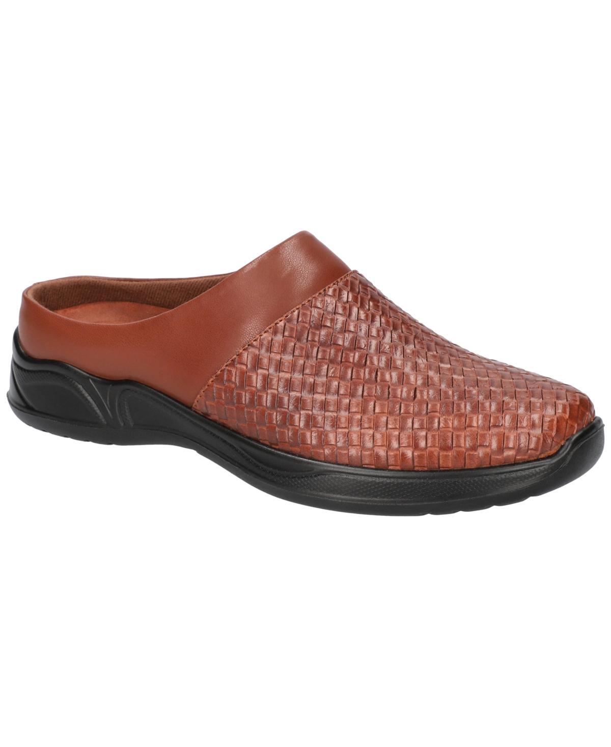 Easy Street Janalee Women's Tan Woven Embossed Comfort Mules, Size: 7.5 Product Image