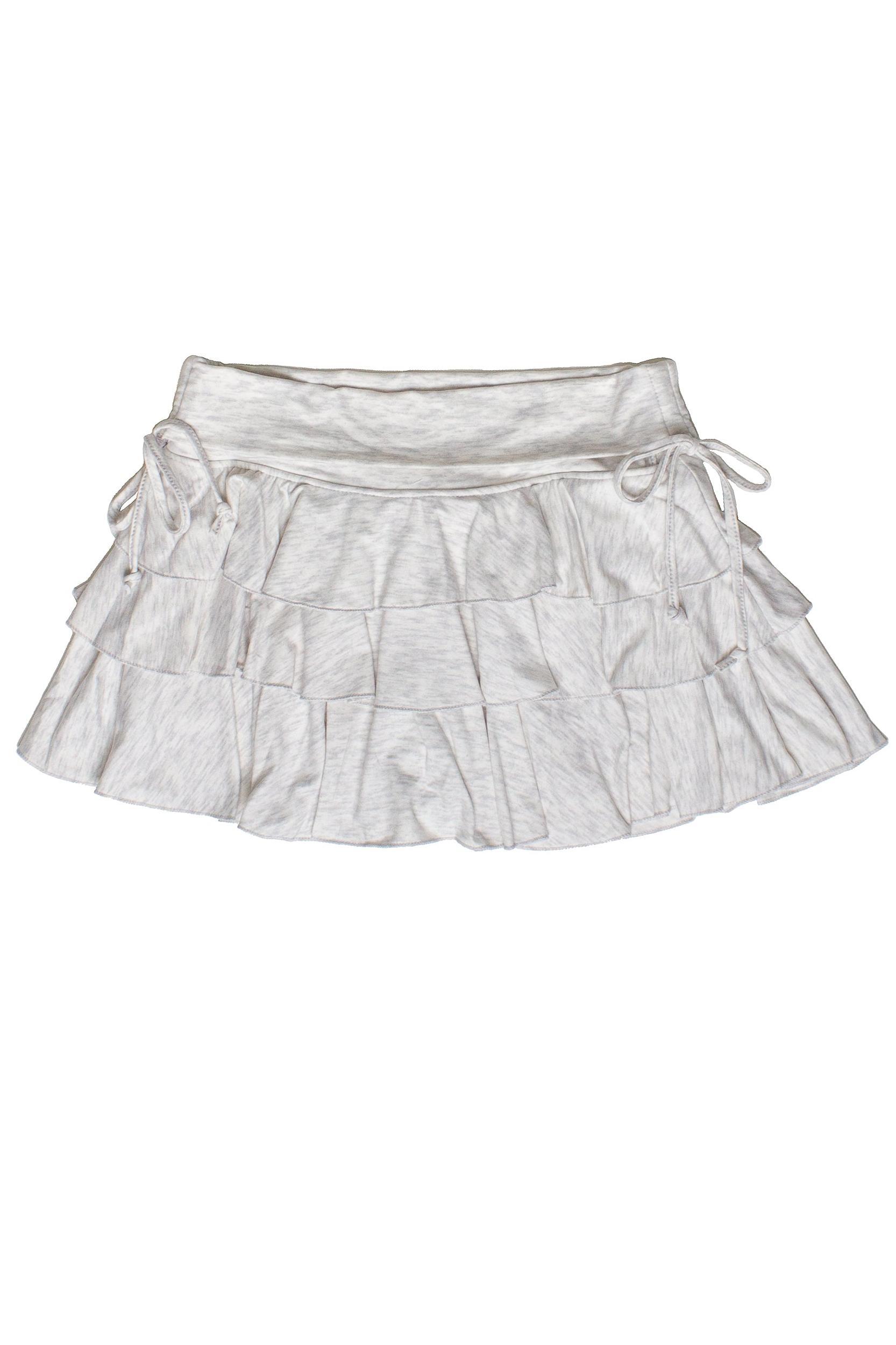Drawstring Ruched Tiered Mini Skort Product Image
