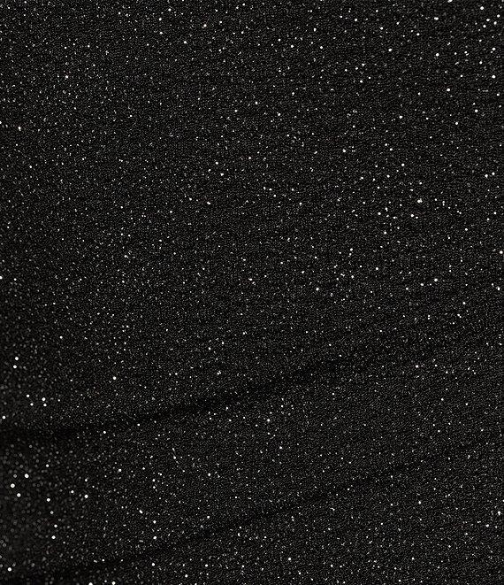 Midnight Doll V-Neck Glitter Knit Tulip Hem Bodycon Dress Product Image
