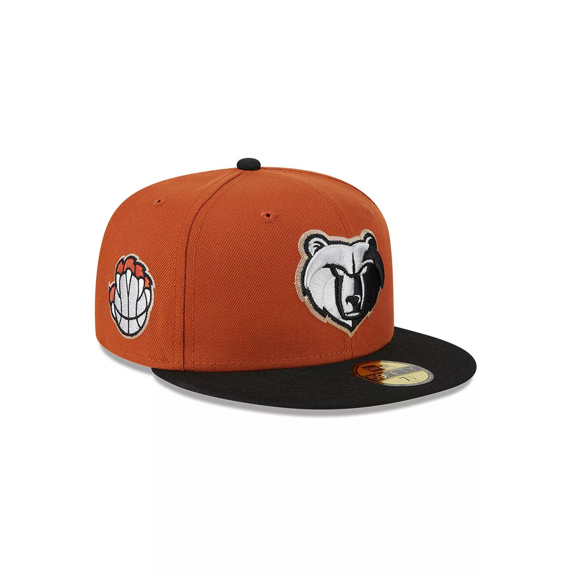 Men's New Era Rust/Black Memphis Grizzlies Two-Tone 59FIFTY Fitted Hat, Size: 7 1/4, Grz Team Product Image