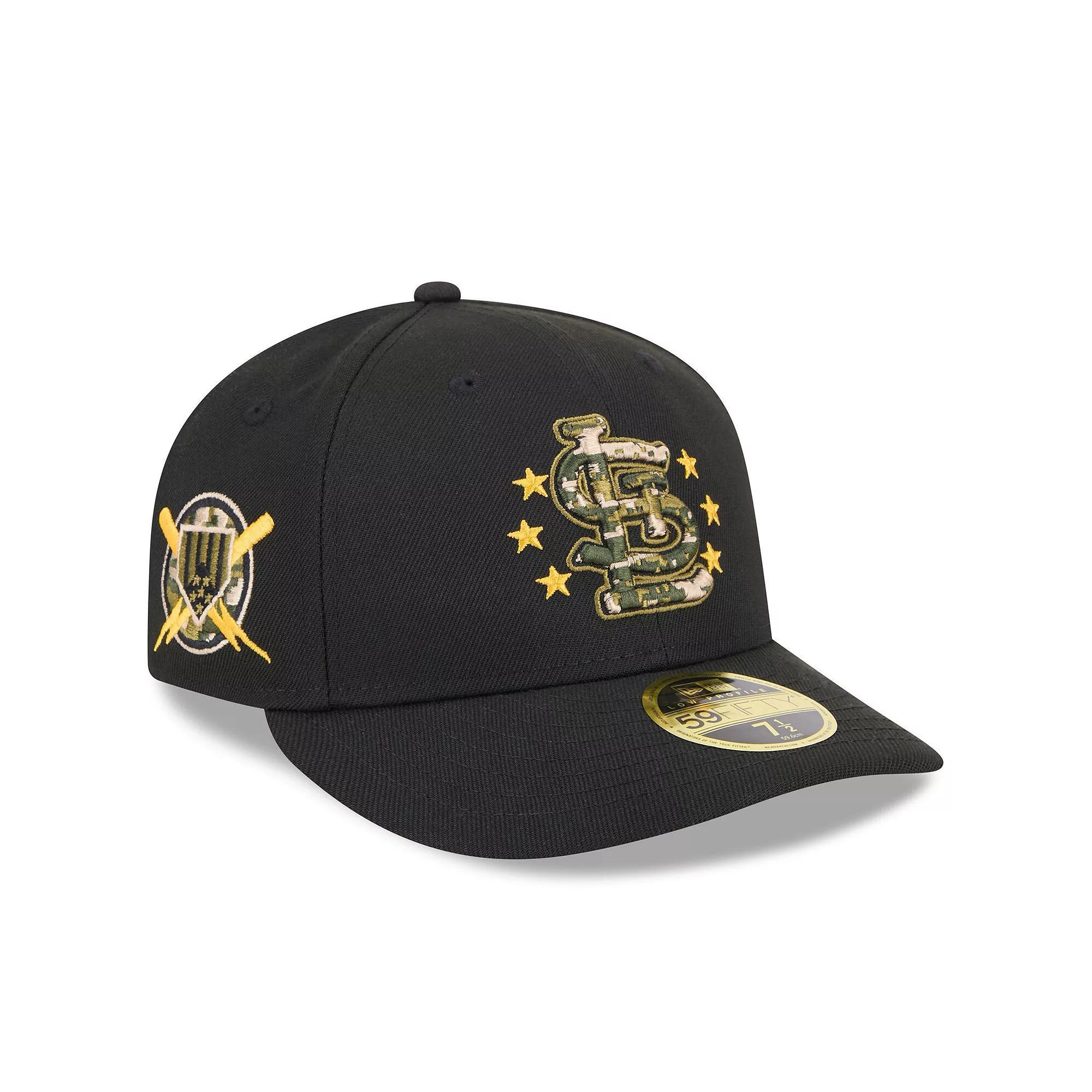Men's New Era  Black St. Louis Cardinals 2024 Armed Forces Day Low Profile 59FIFTY Fitted Hat, Size: 7 1/4 Product Image