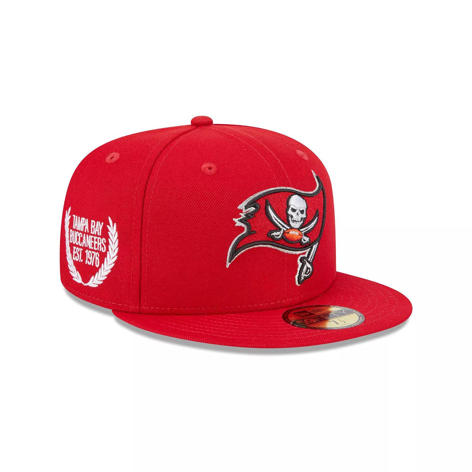 Men's New Era Red Tampa Bay Buccaneers Camo Undervisor 59FIFTY Fitted Hat, Size: 7 1/8 Product Image