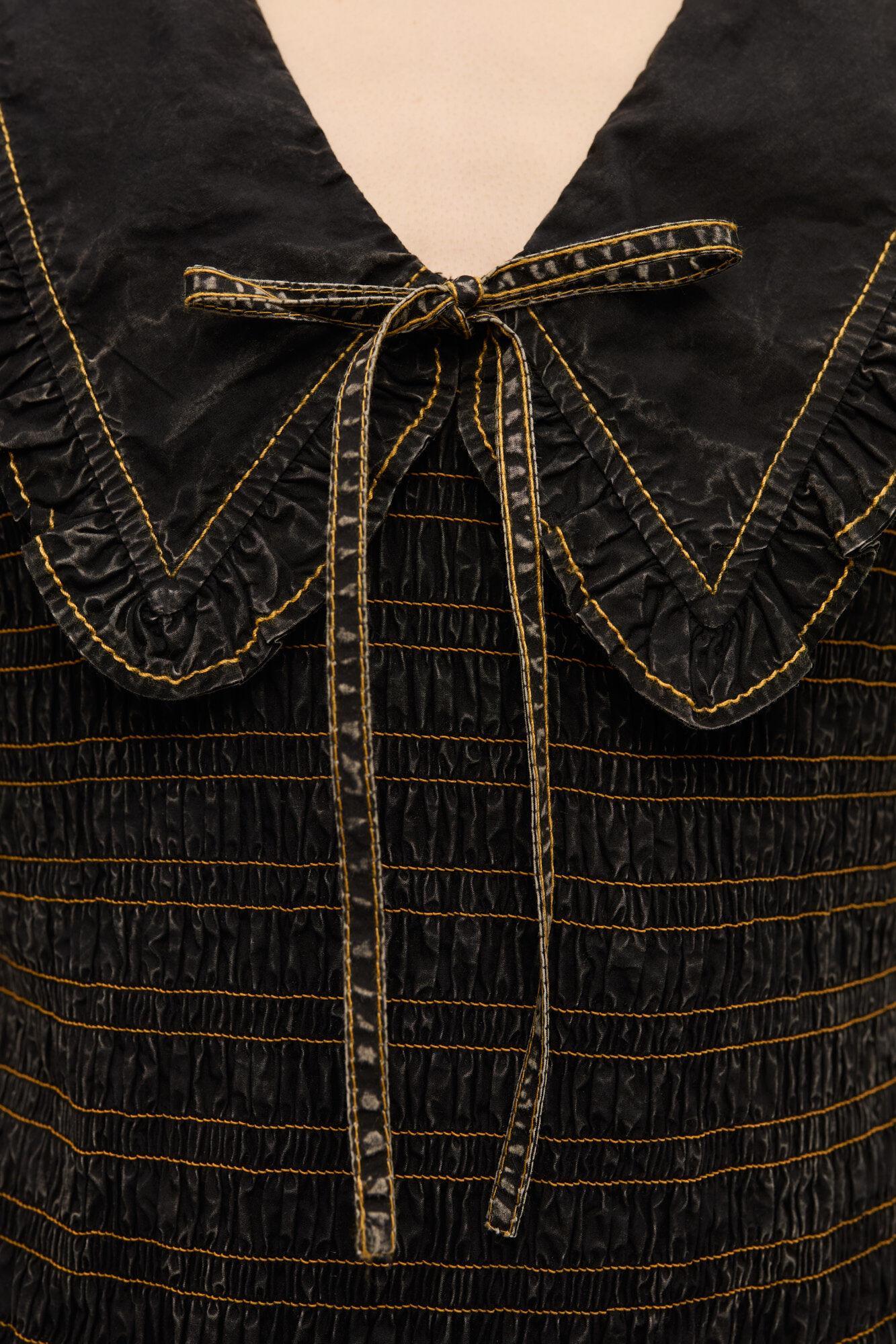 Black Washed Smock Dress Product Image