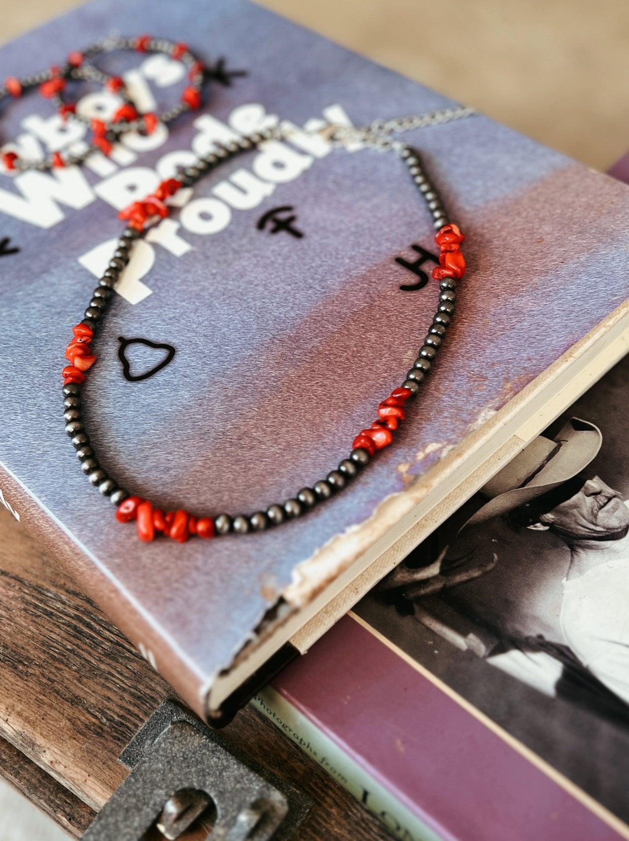 Handmade Navajo Red Necklace Product Image
