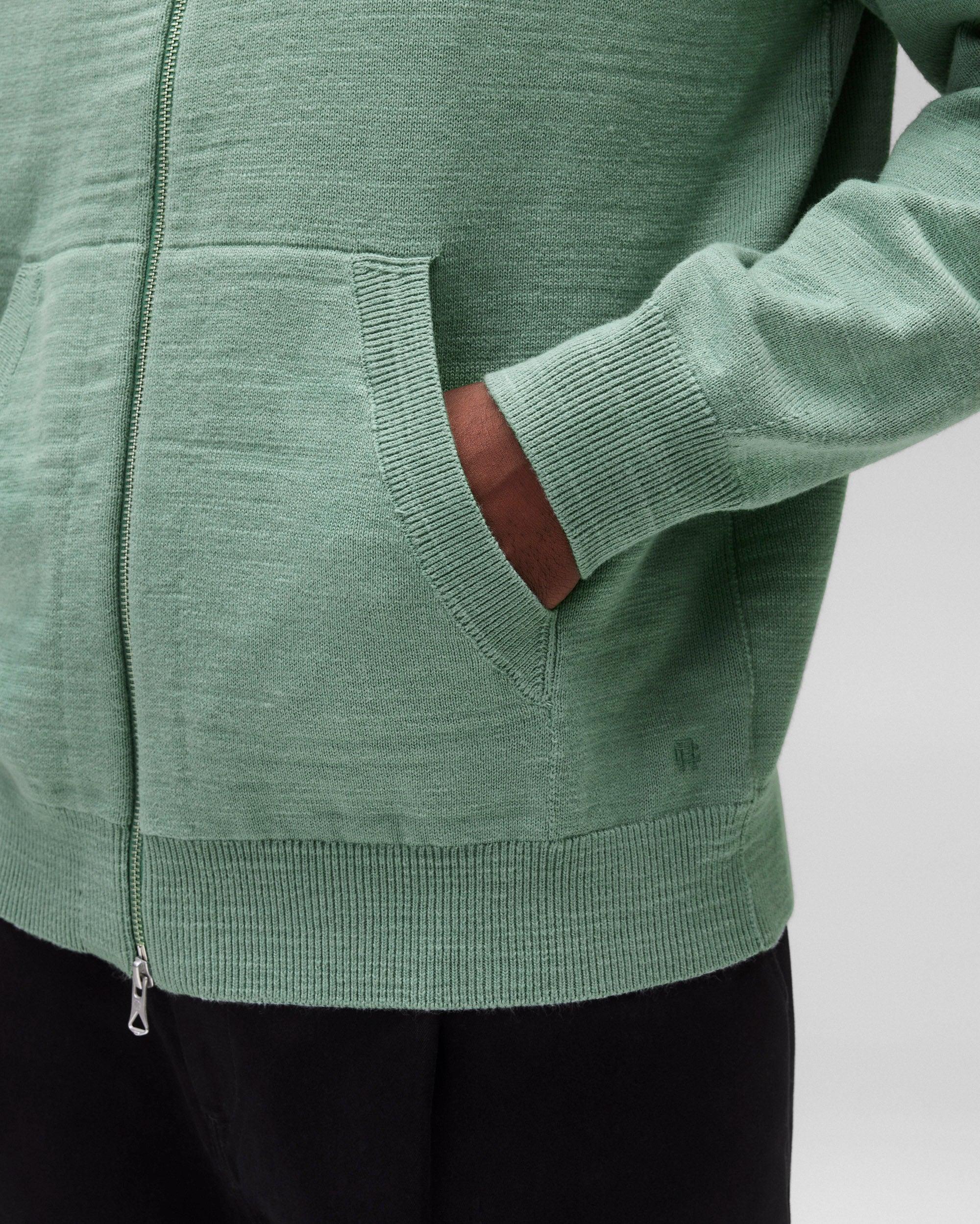 Cotton Slub Laurel Zip Hoodie Male Product Image