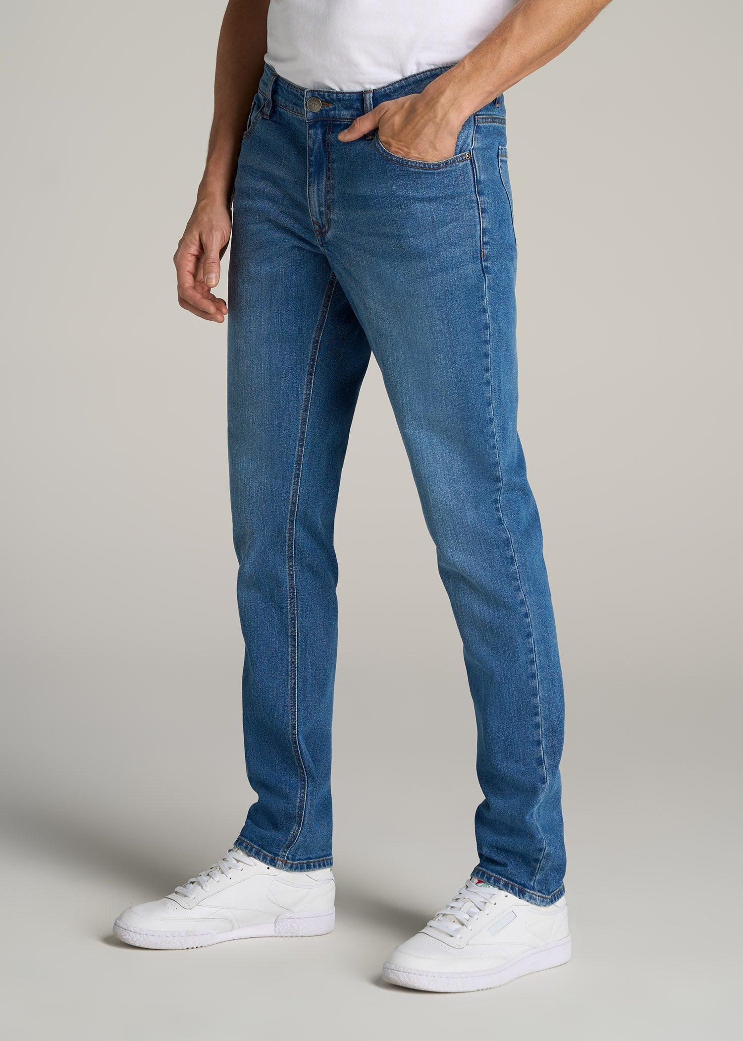 Carman TAPERED Jeans for Tall Men in Classic Mid Blue Product Image
