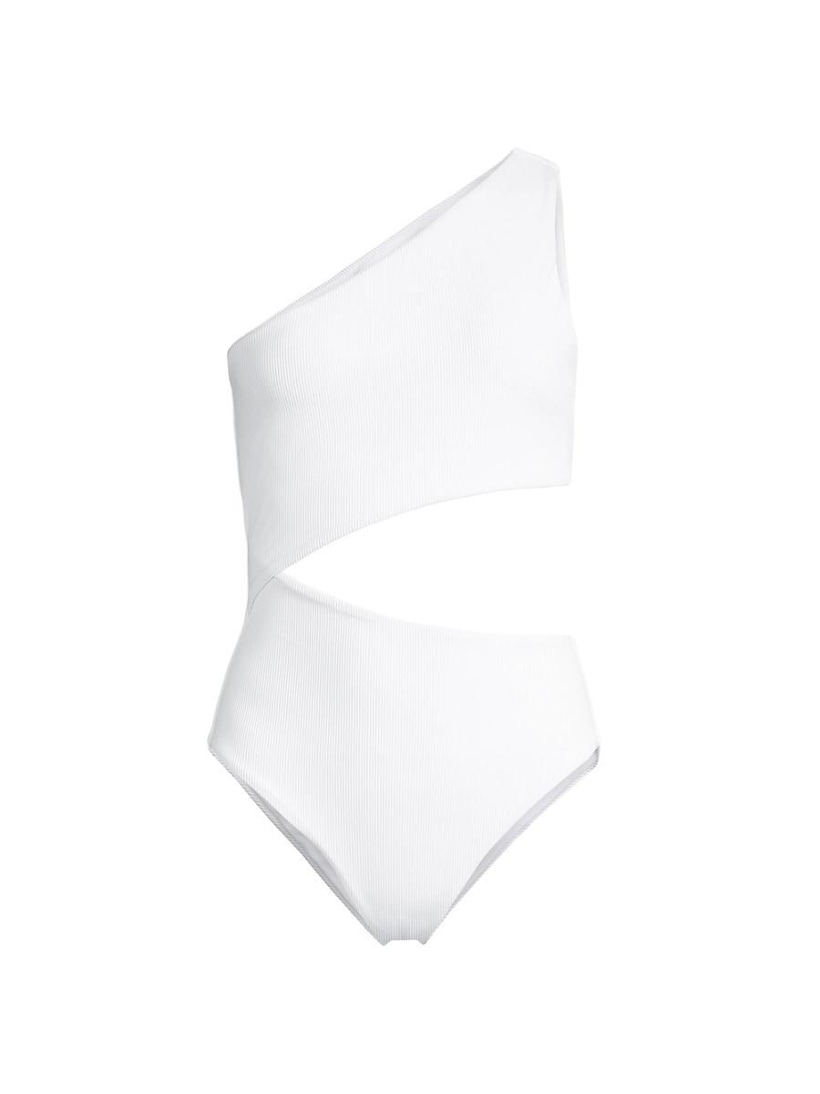 Beach Riot Celine One Shoulder Cutout One Piece Swimsuit Product Image