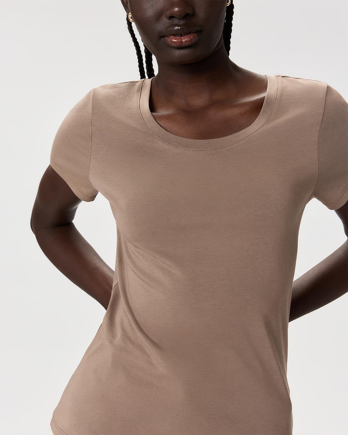 Quince | Women's Cotton Modal Scoop Neck T-Shirt Size XS, Cotton/Modal Product Image