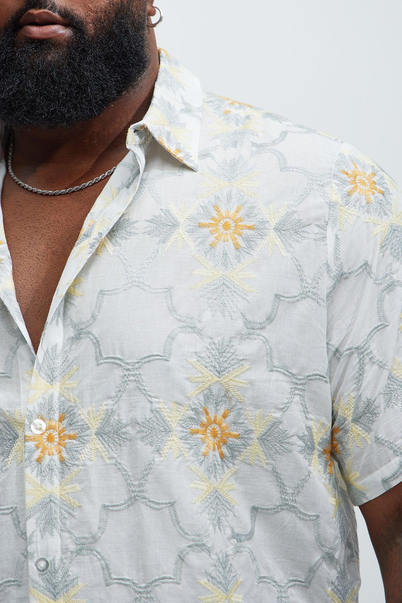 Cerdan Embroidery Shirt - White/combo Product Image