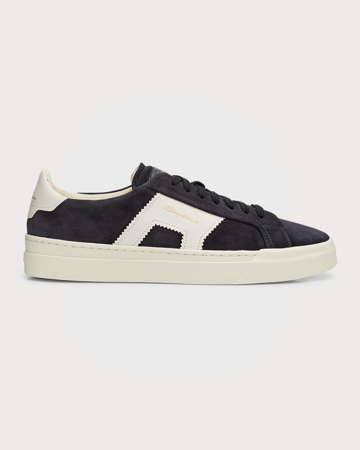Mens Double-Buckle Lace-Up Sneakers Product Image