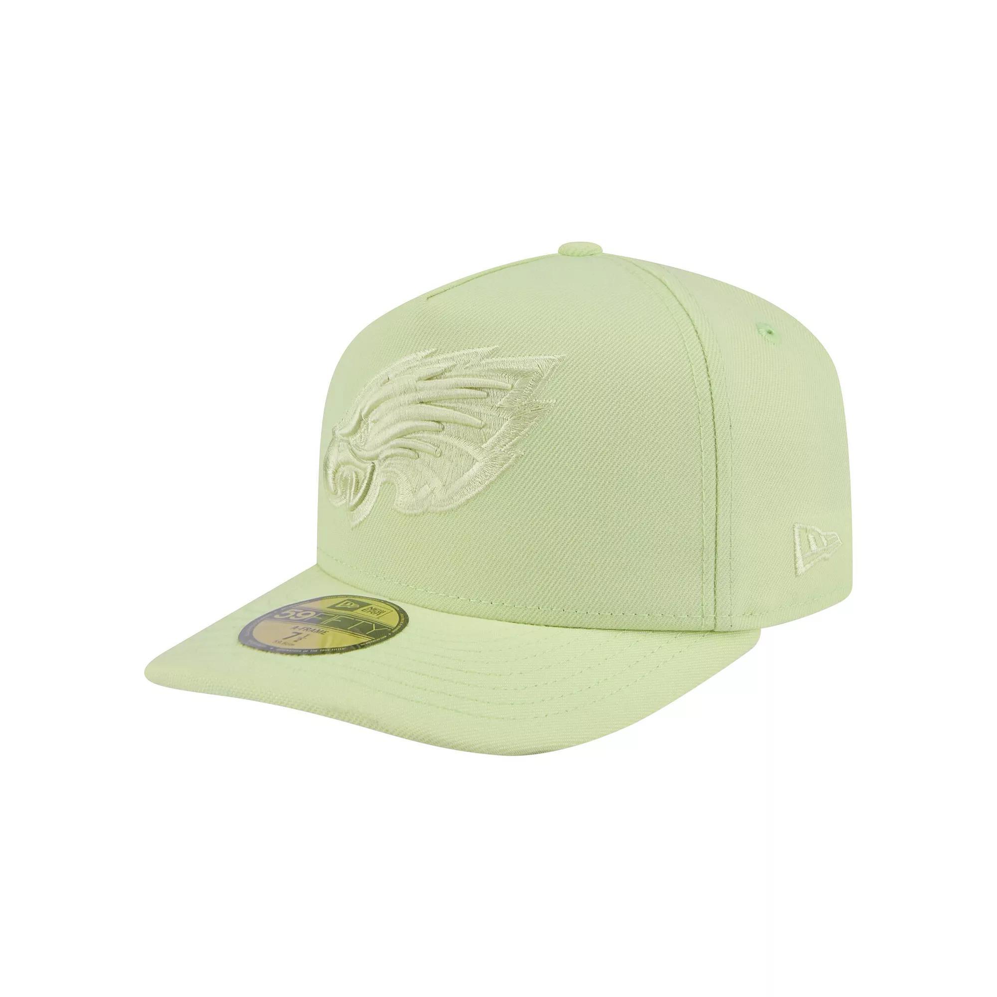 Men's New Era Green Philadelphia Eagles Color Pack A-Frame 59FIFTY Fitted Hat, Size: 7 7/8 Product Image
