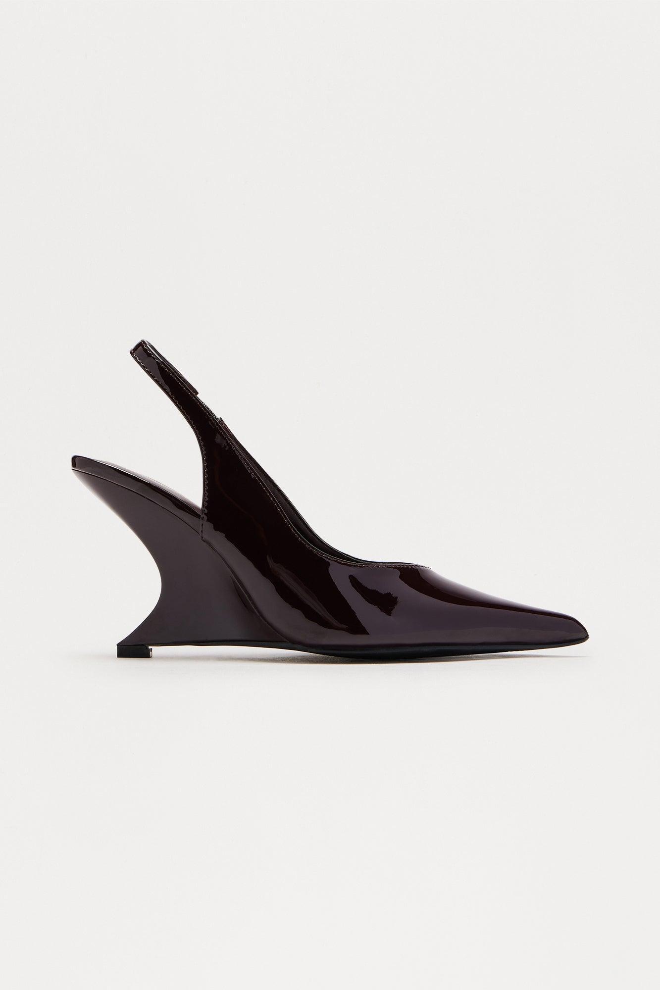 Briggs Slingback Wedges - Chocolate Female Product Image