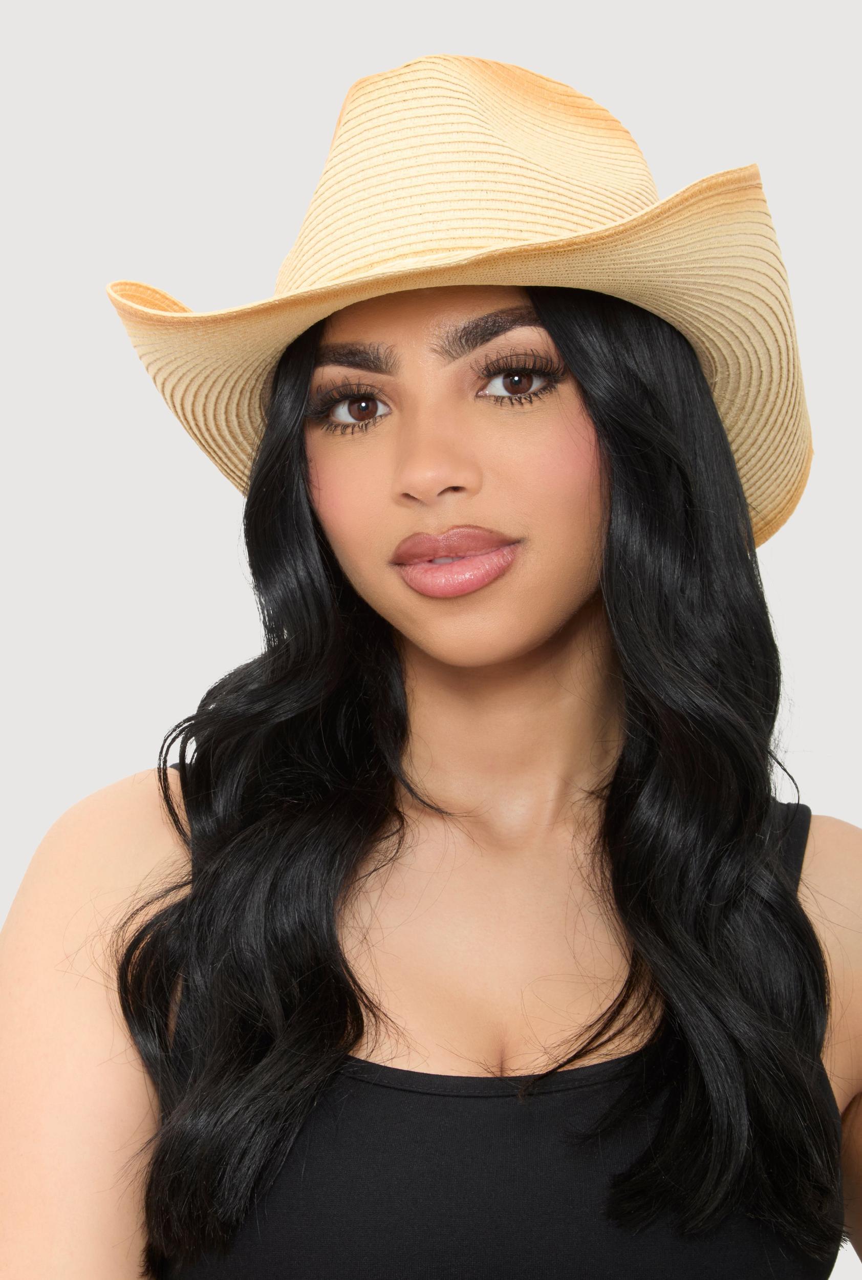 Contrast Trim Cowboy Hat Female Product Image
