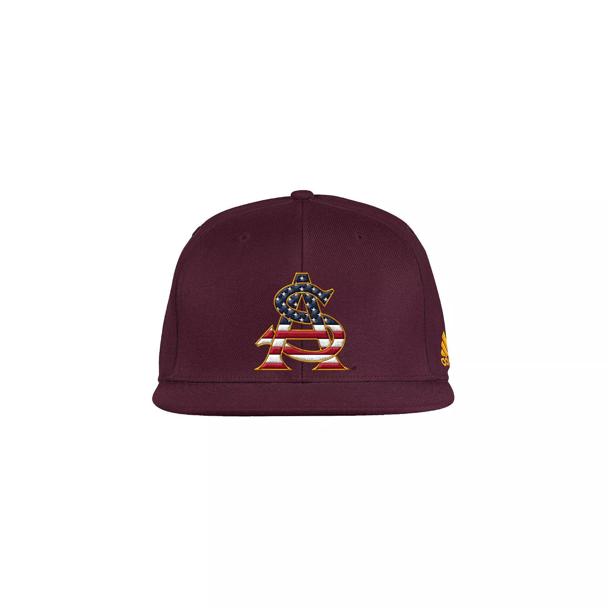 Men's adidas Maroon Arizona State Sun Devils Patriotic On-Field Baseball Fitted Hat, Size: 7 1/2, Red Product Image