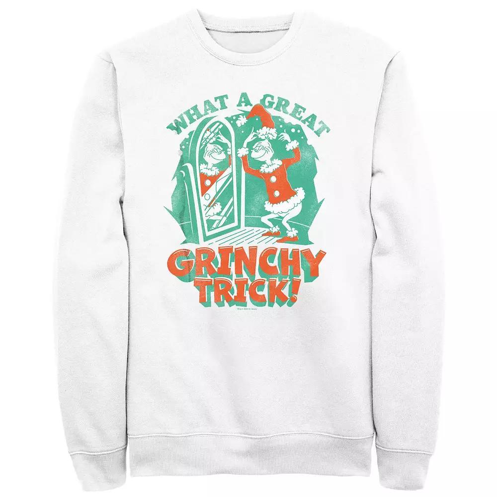 Big & Tall Dr. Seuss What A Great Grinchy Trick Graphic Fleece, Men's, Size: XL, White Product Image