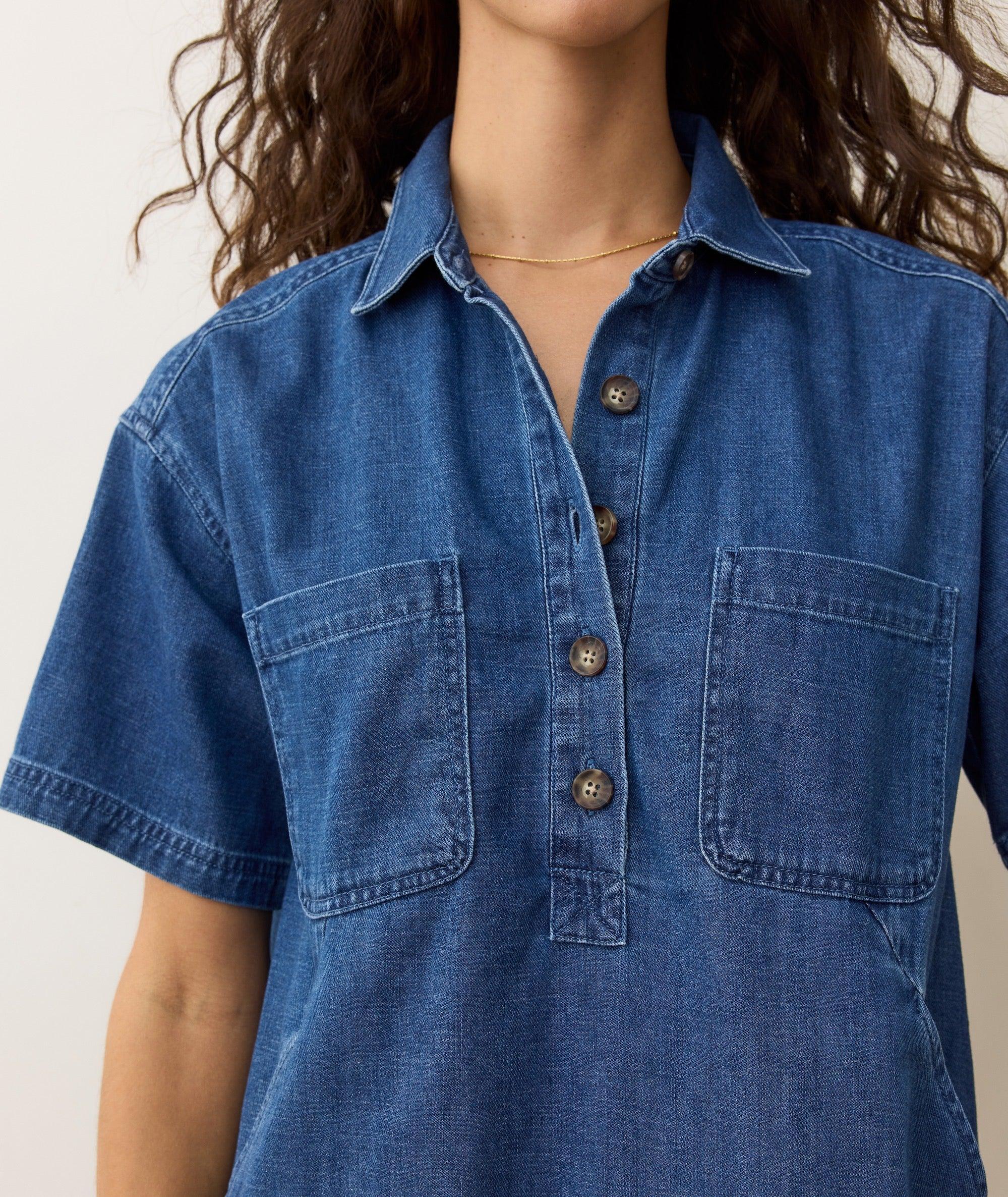 Liza Denim Mini Dress Product Image