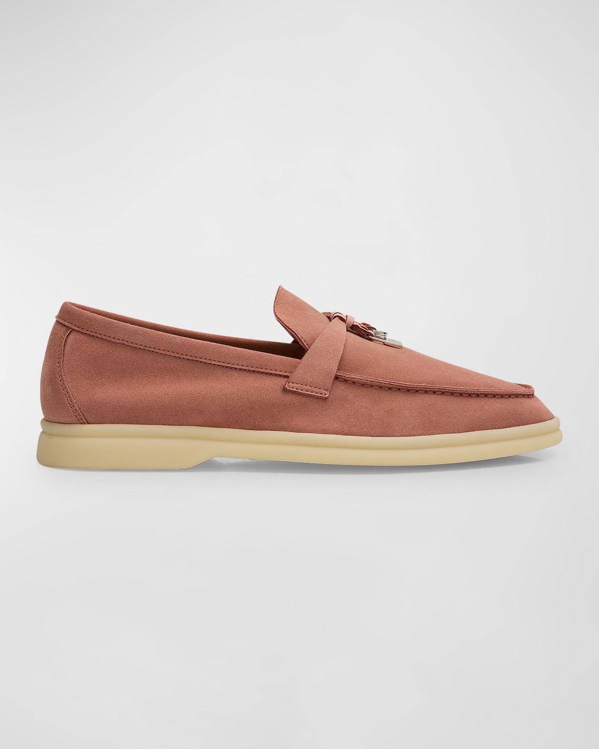 Mens Hamptons Suede Buckle Loafers Product Image