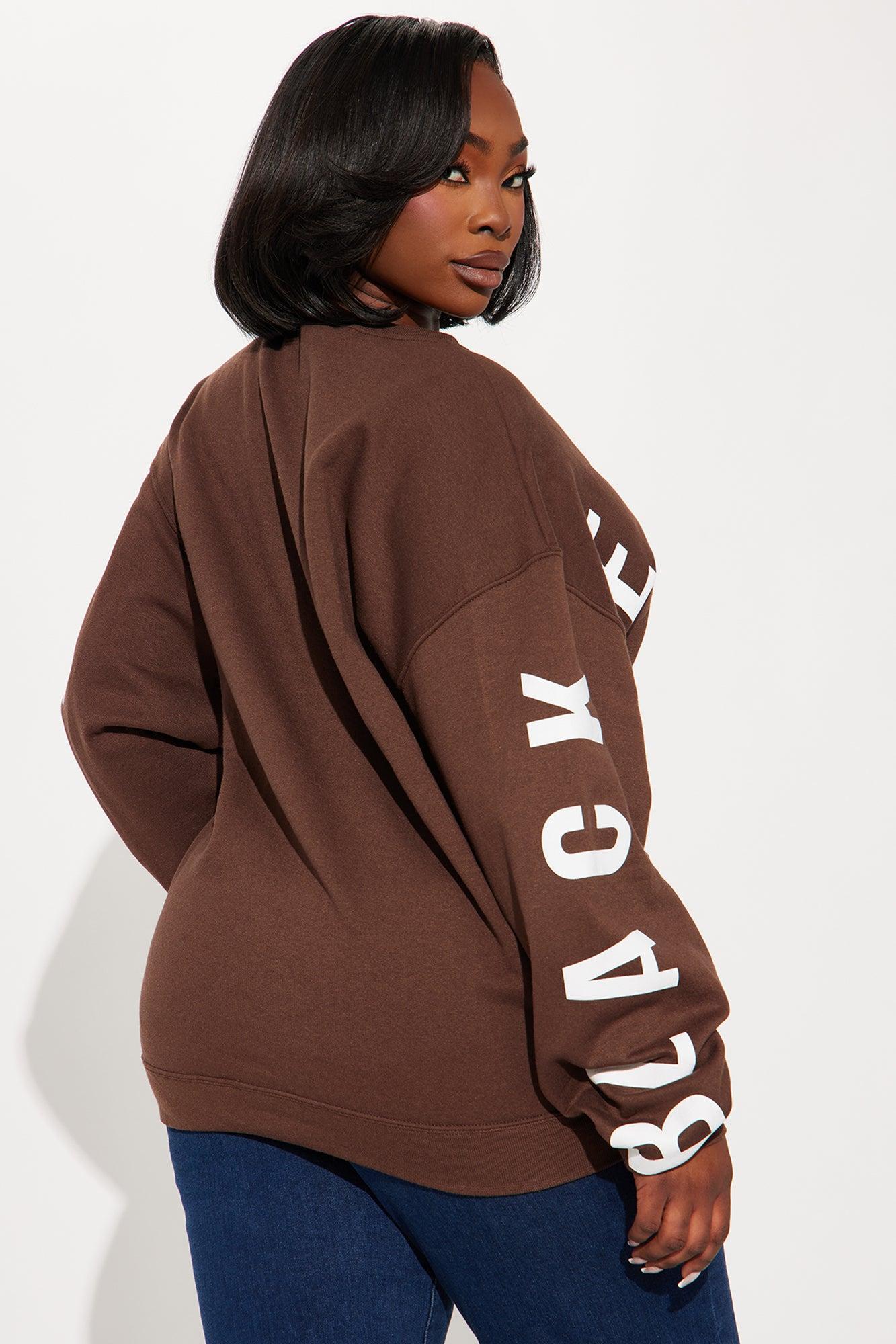 Black Excellence Crew Neck Sweatshirt - Brown Product Image