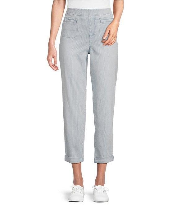Westbound the HIGH RISE fit Crop Pull-On Stripe Pants Product Image