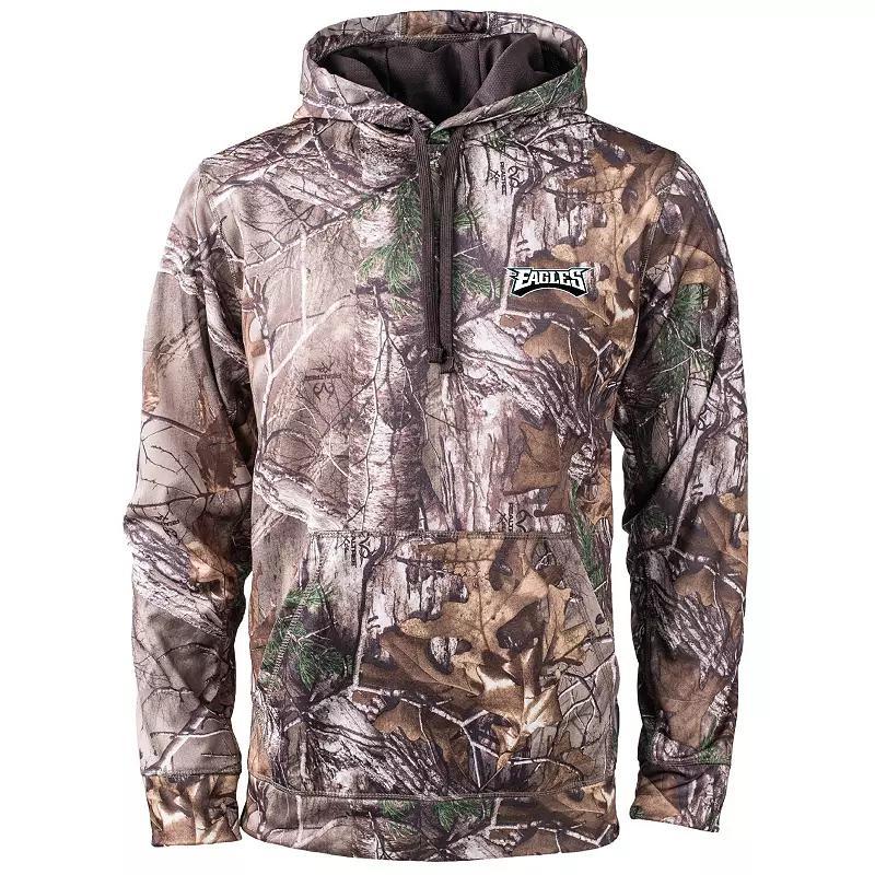 Men's Dunbrooke Realtree Camo Philadelphia Eagles Circle Champion Tech Fleece Pullover Hoodie, Size: Large, Green Product Image