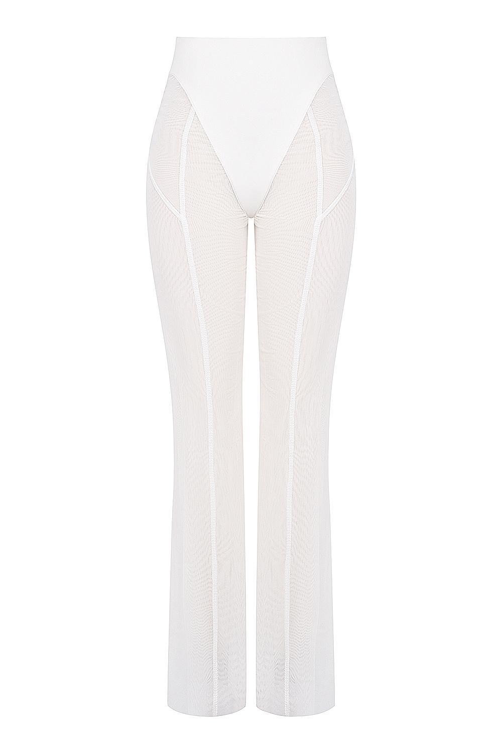 Avalon  white mesh high waist trousers Product Image