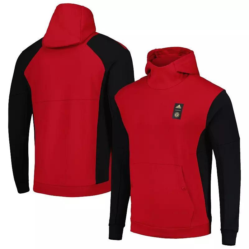 Mens adidas Red Atlanta United FC 2023 Player Travel Pullover Hoodie Product Image