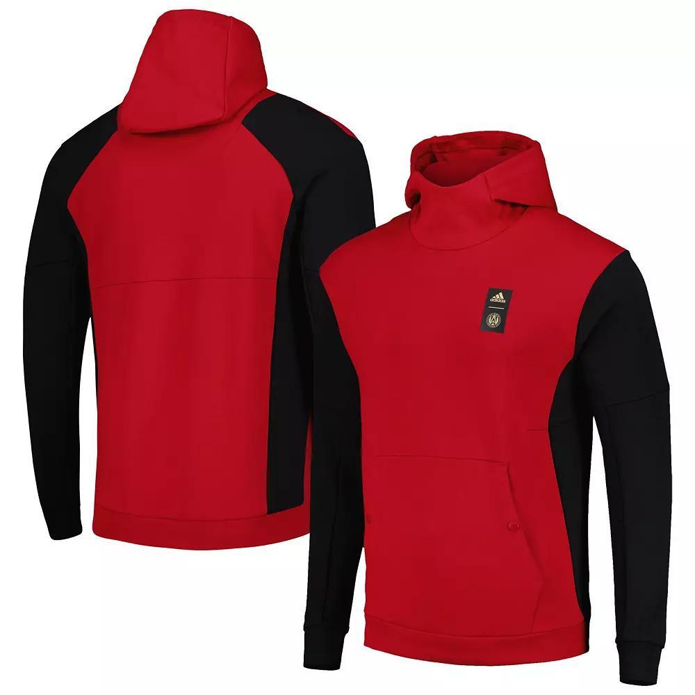 Mens adidas Red Atlanta United FC 2023 Player Travel Pullover Hoodie Product Image