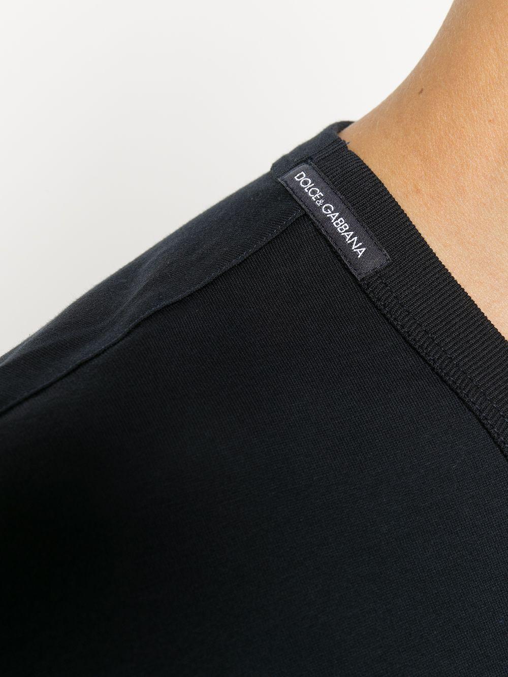 logo label V-neck T-shirt Product Image
