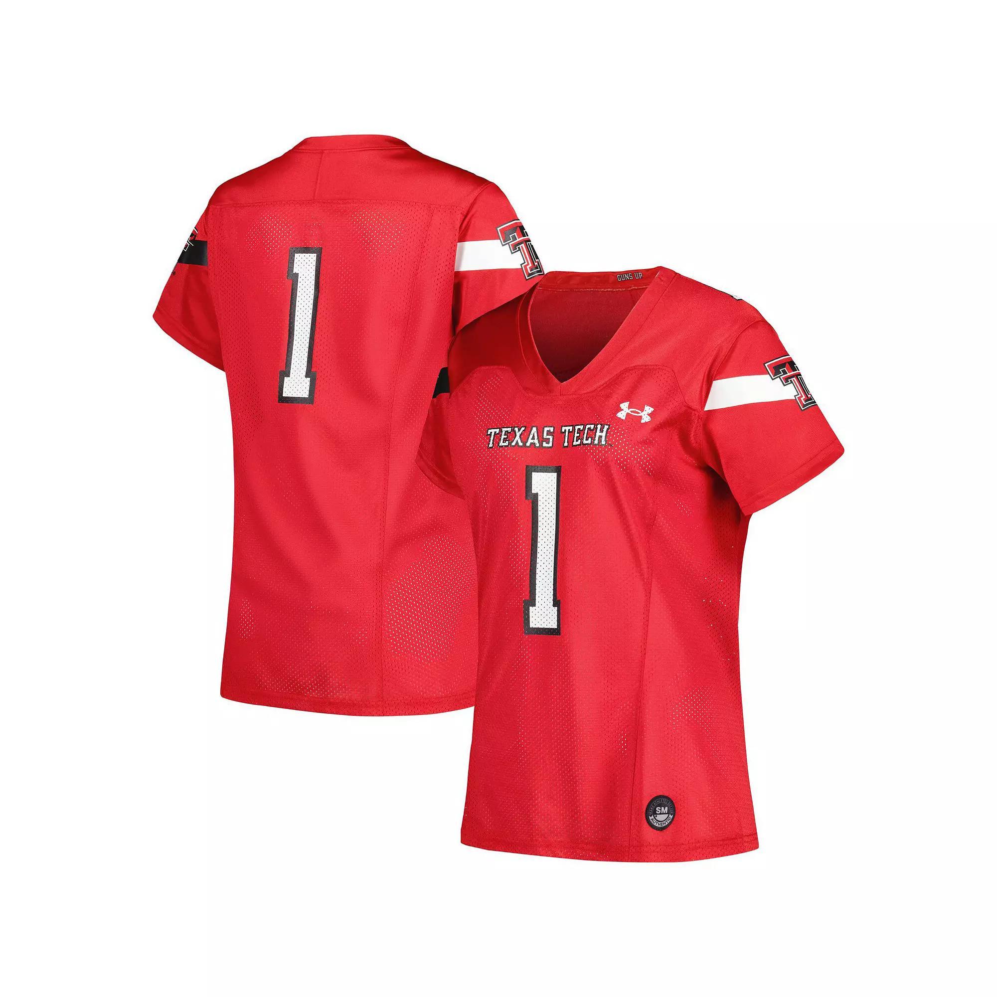 Womens Under Armour #1 Texas Tech Raiders Replica Football Jersey Product Image